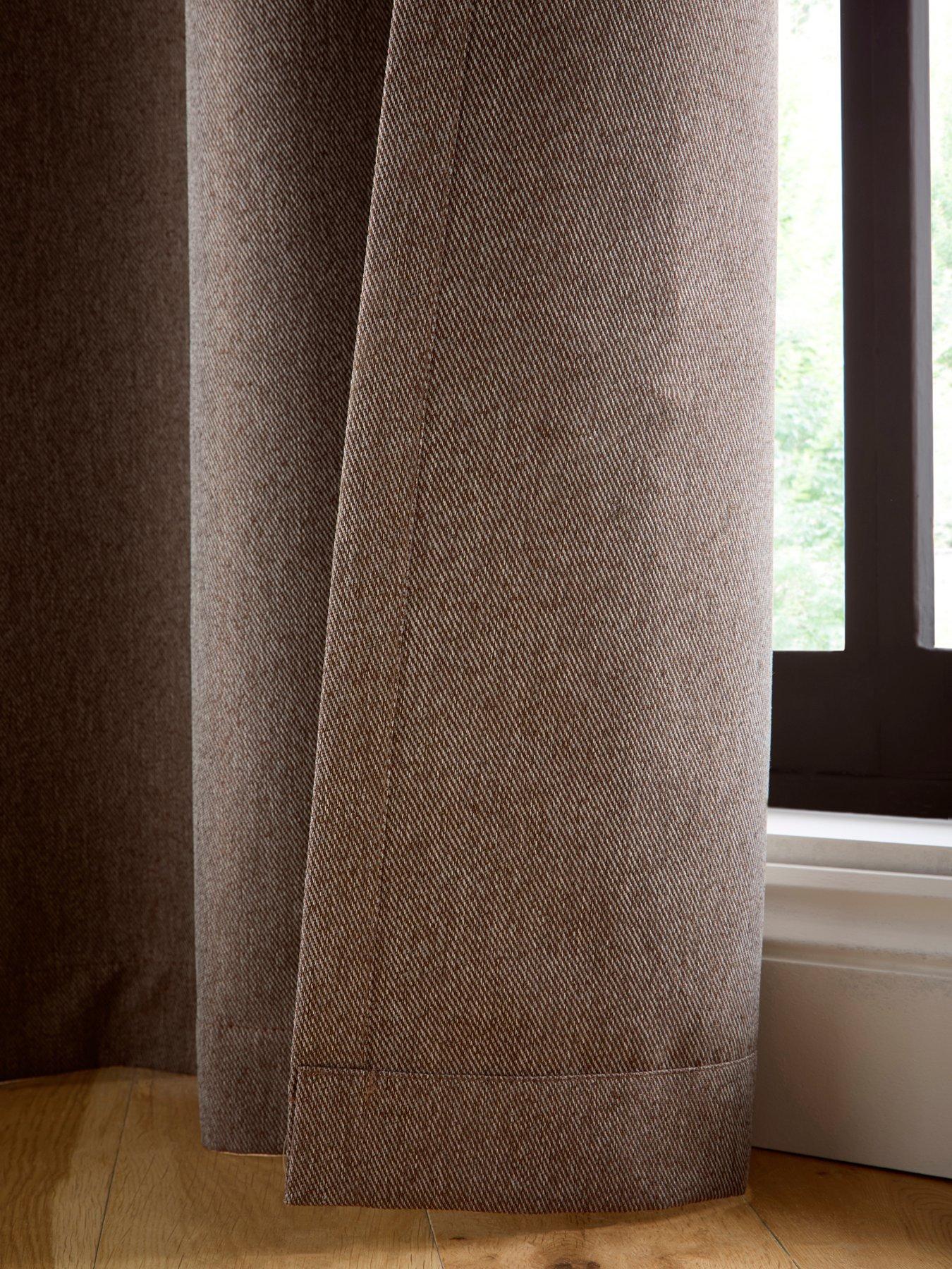 Image 5 of 5 of Curtina Plain Twill Woven Blackout Eyelet Curtains