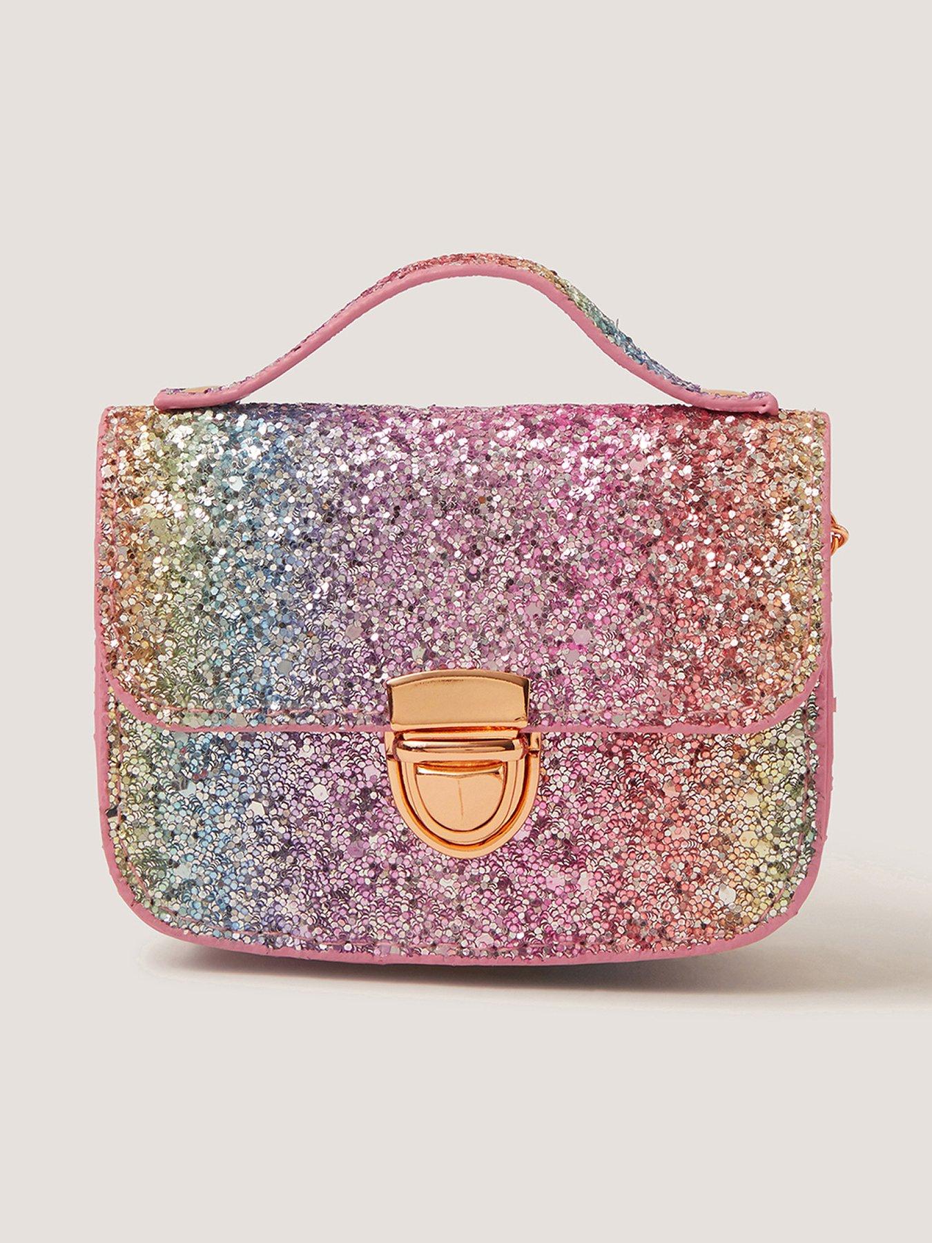 Image 1 of 4 of Monsoon Girls Rainbow Glitter Mini Bag - Multi
