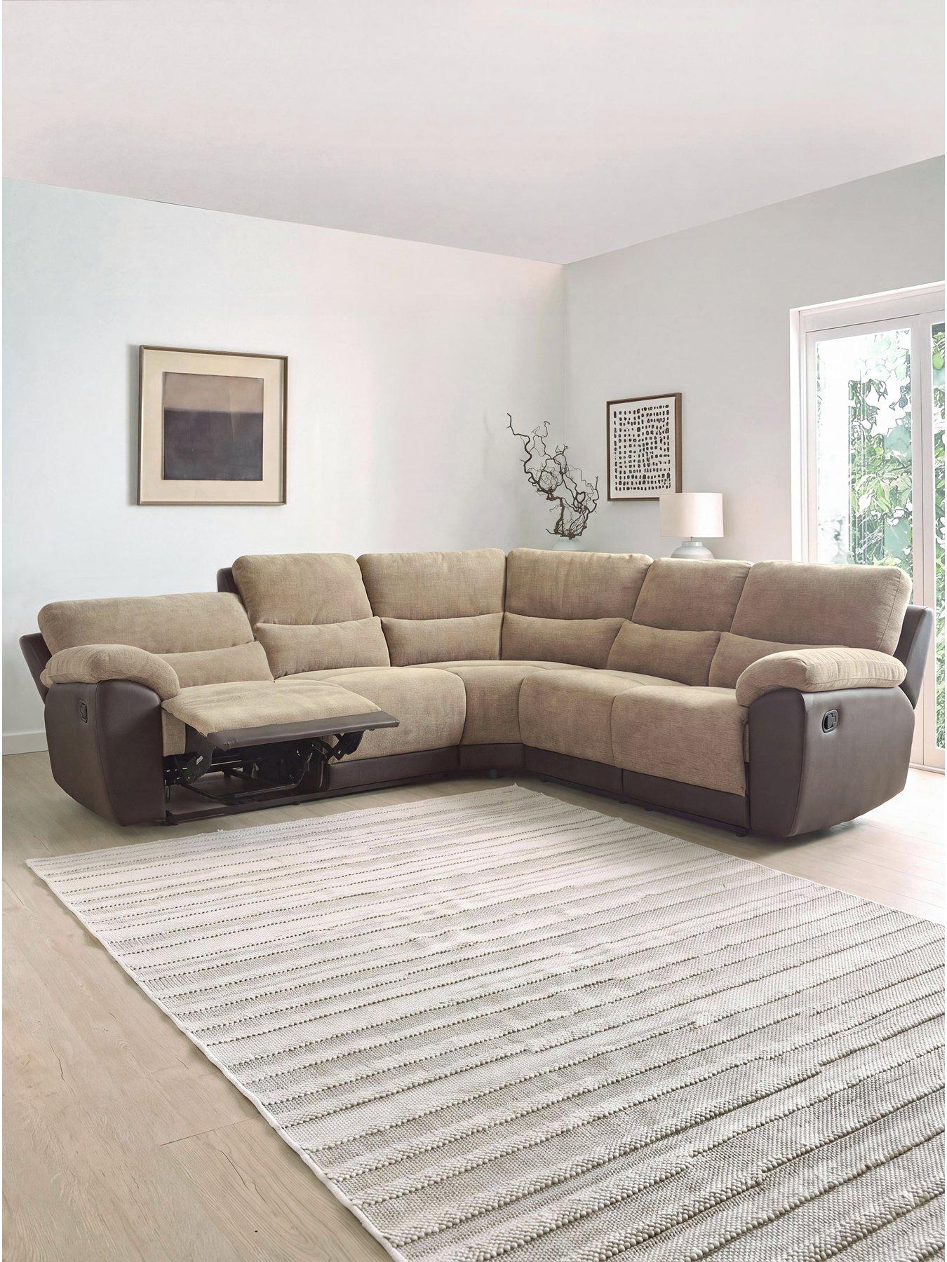 Image 1 of 5 of The Very Collection Santori Chenille Manual Recliner Corner Group