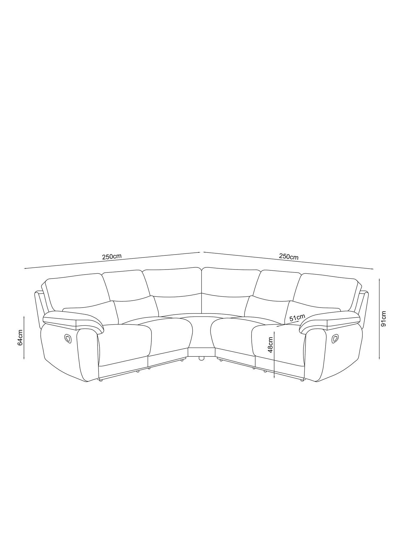 Image 5 of 5 of The Very Collection Santori Chenille Manual Recliner Corner Group