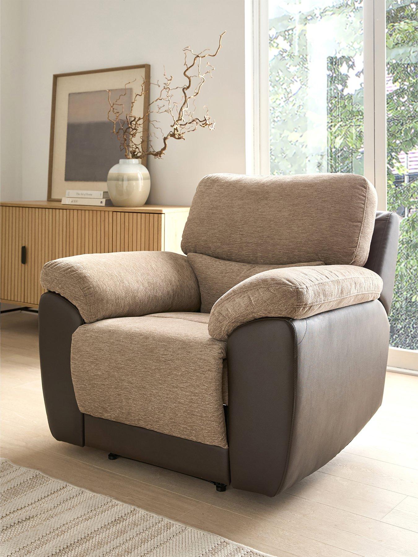 Image 1 of 7 of The Very Collection Santori Chenille Manual Recliner Armchair