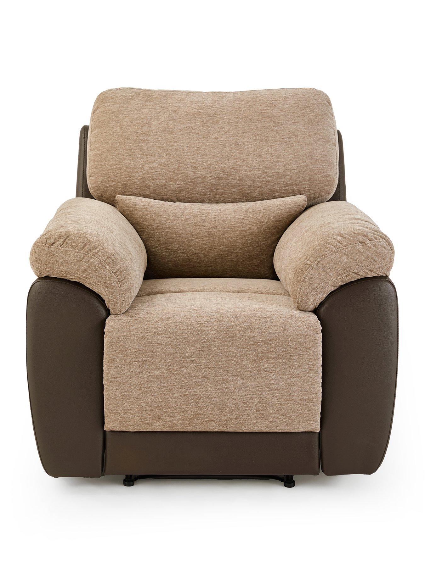 Image 2 of 7 of The Very Collection Santori Chenille Manual Recliner Armchair