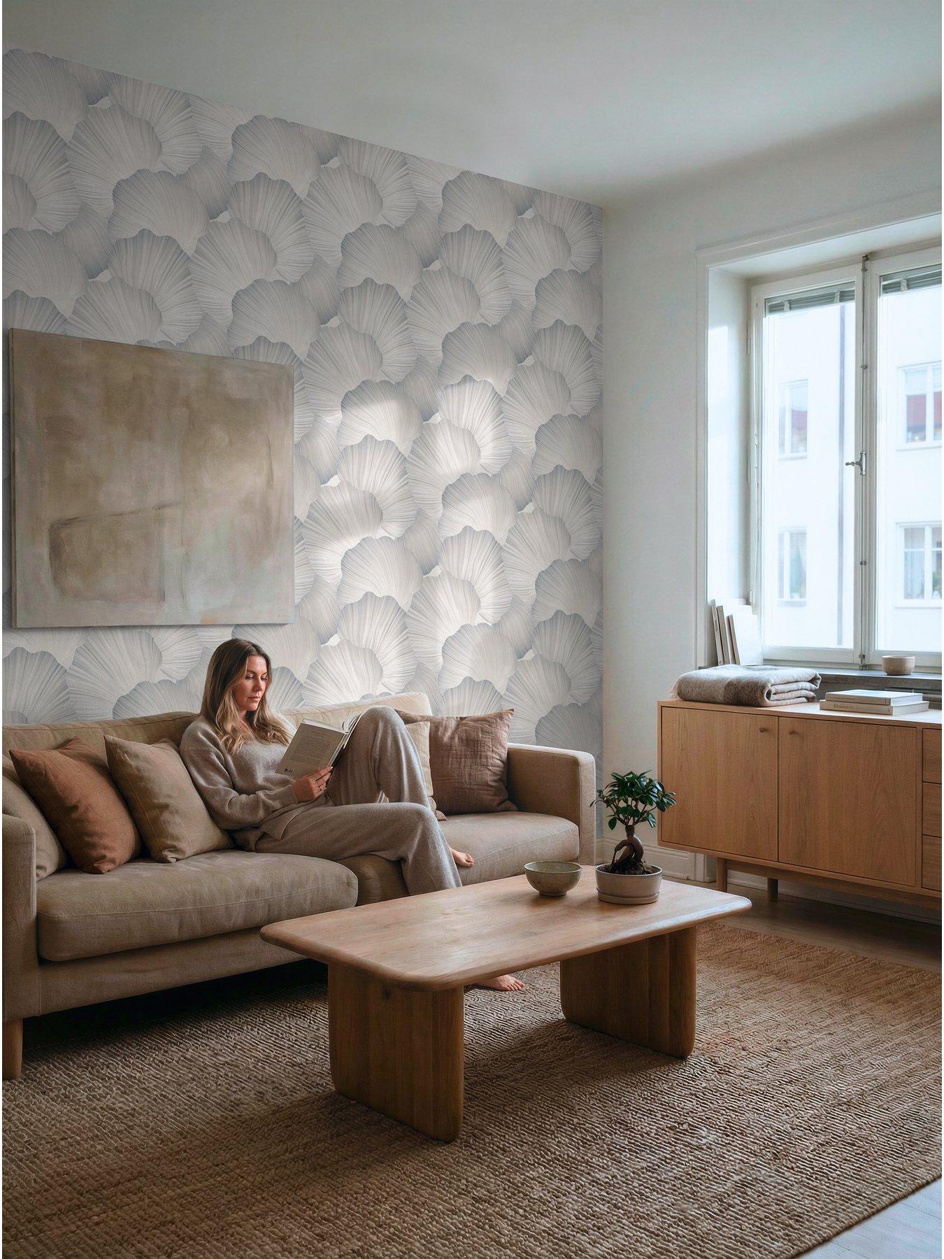 AS Creation Trend Scallop Light Grey Non woven Wallpaper