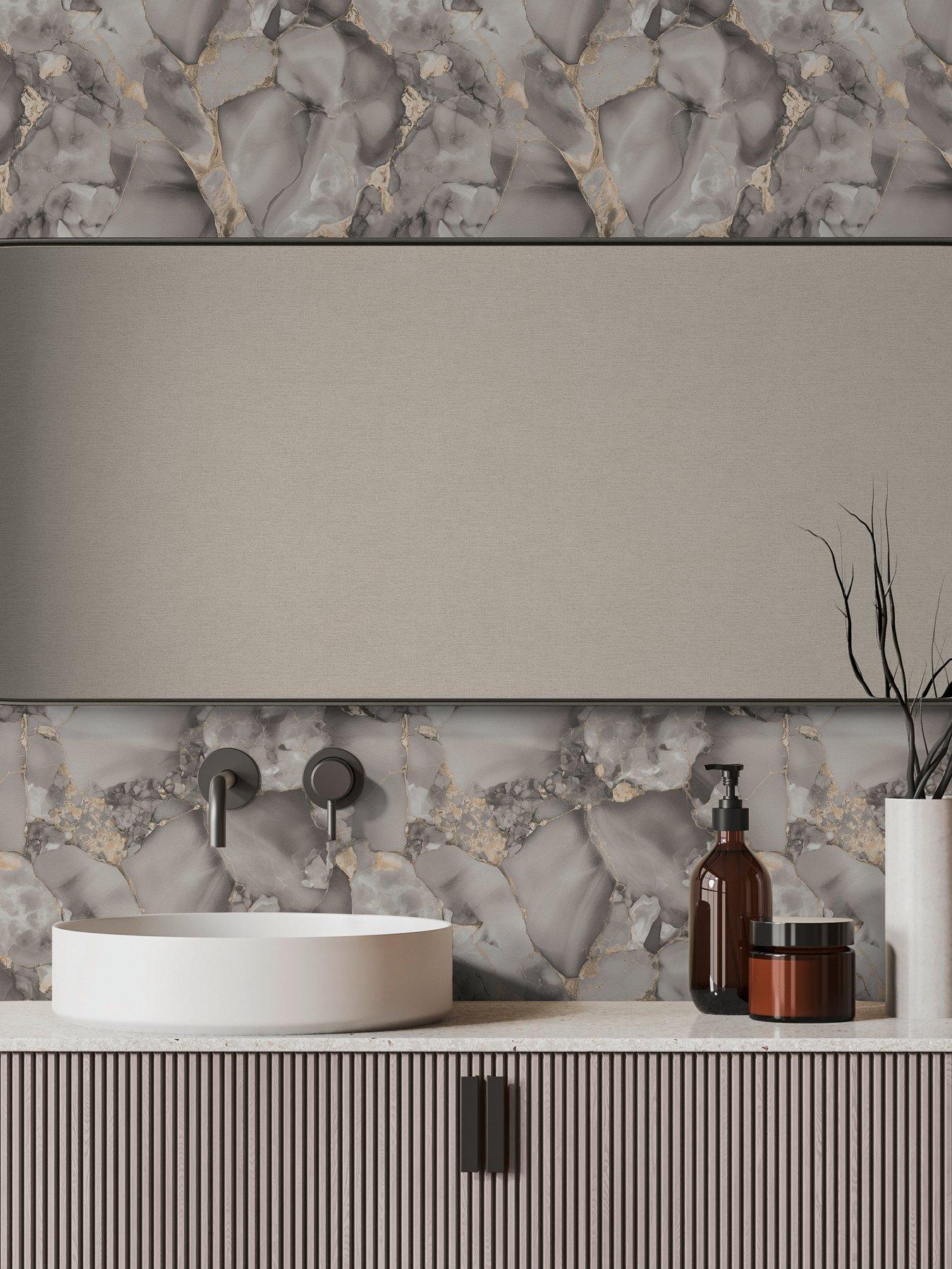 AS Creation Marble Elite Grey Metallic Black Wallpaper