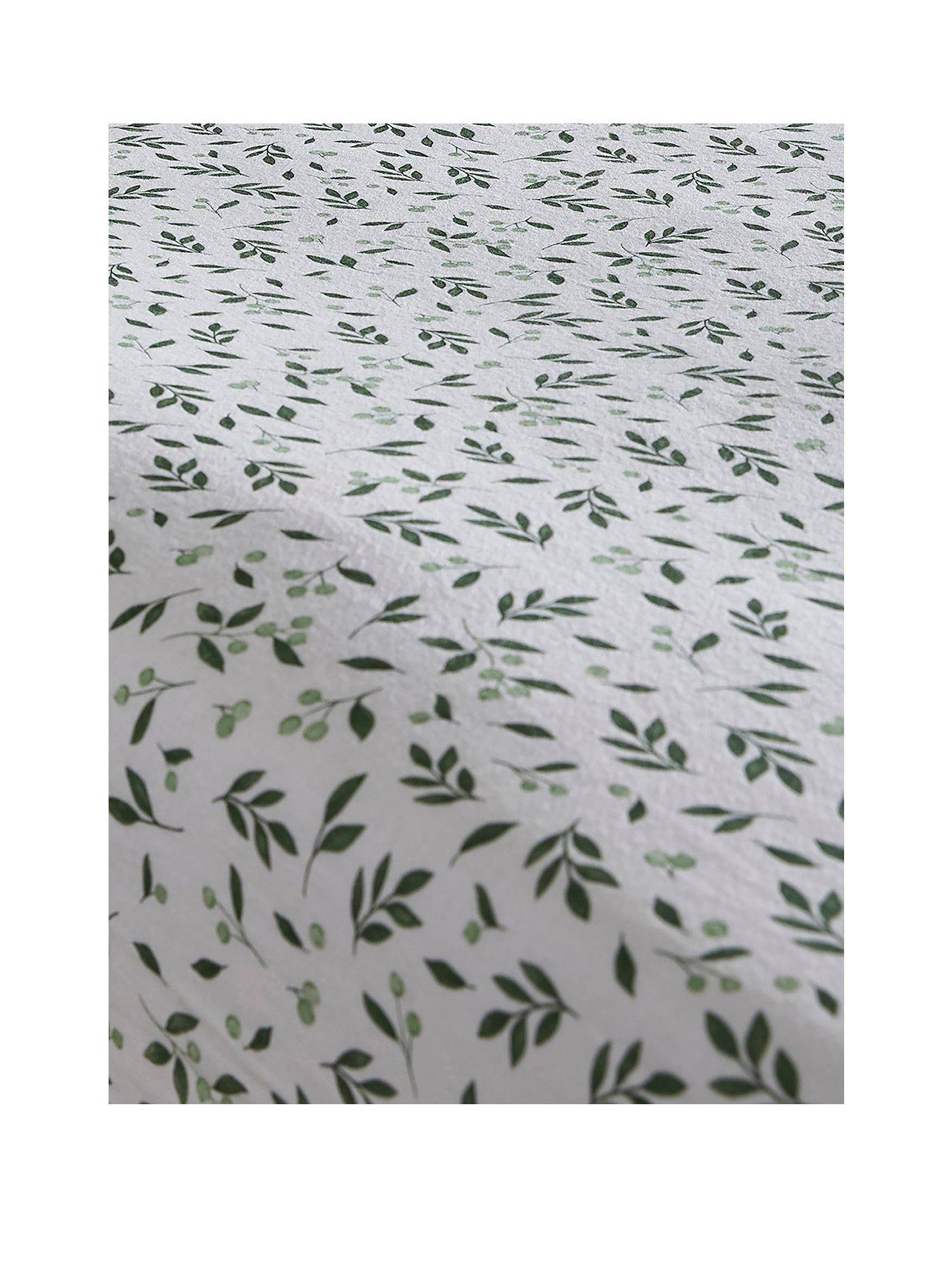 Image 2 of 3 of Dreams & Drapes Falling Leaf Fitted Bed Sheet In White
