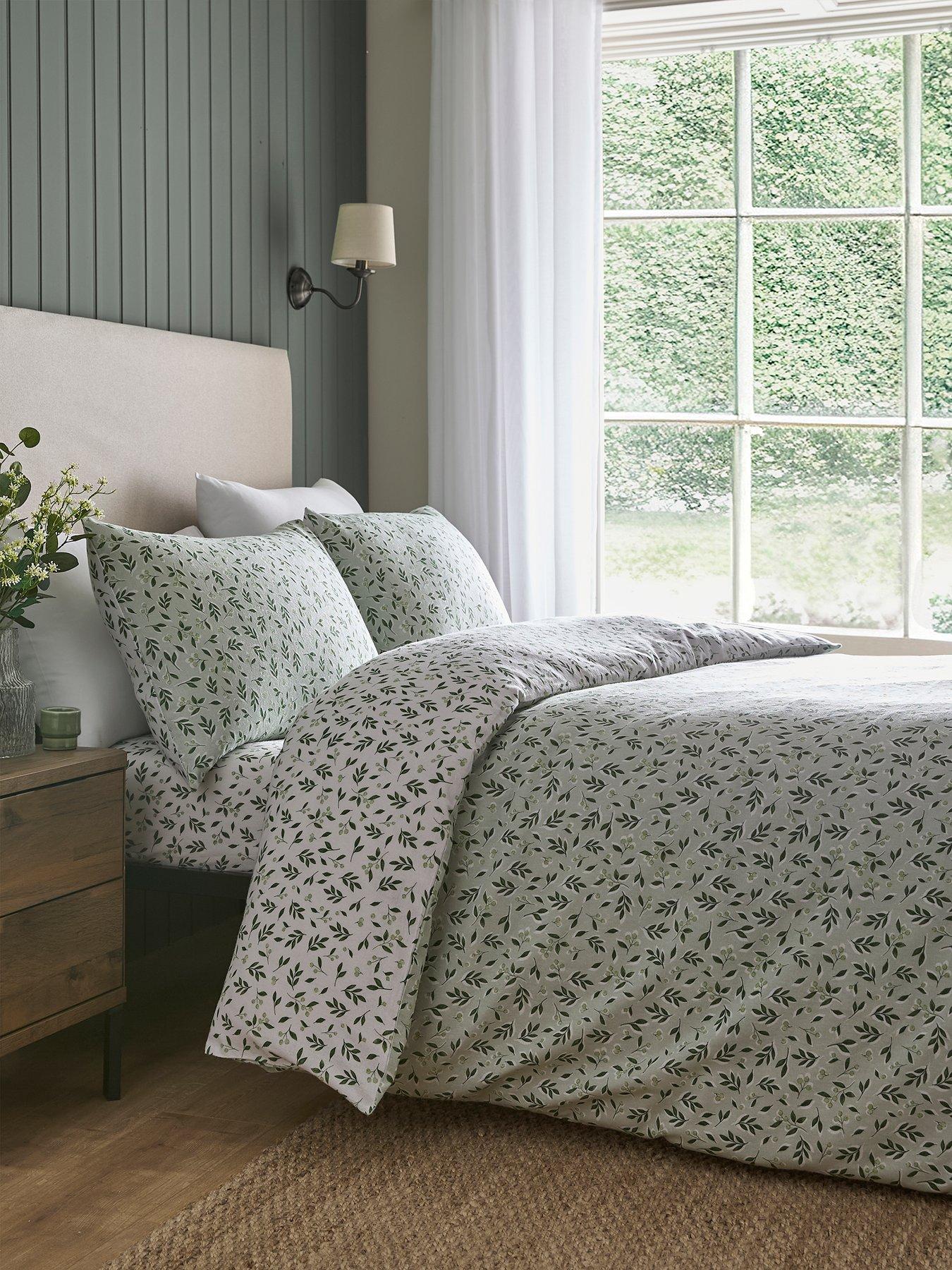 Image 3 of 3 of Dreams & Drapes Falling Leaf Fitted Bed Sheet In White