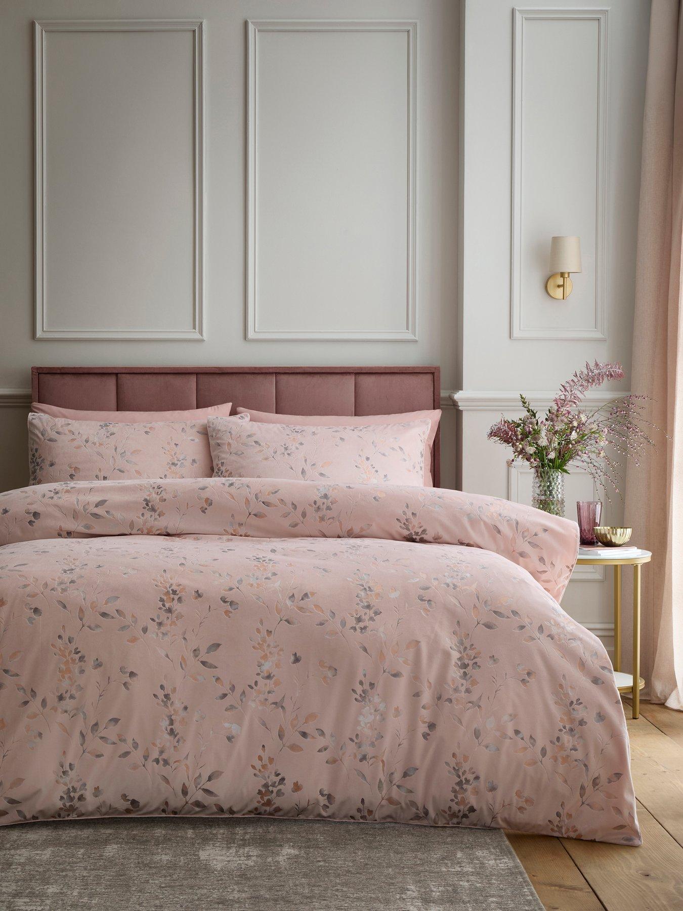 Soiree Pink Metallic Leaf Duvet Cover Set - Image 3