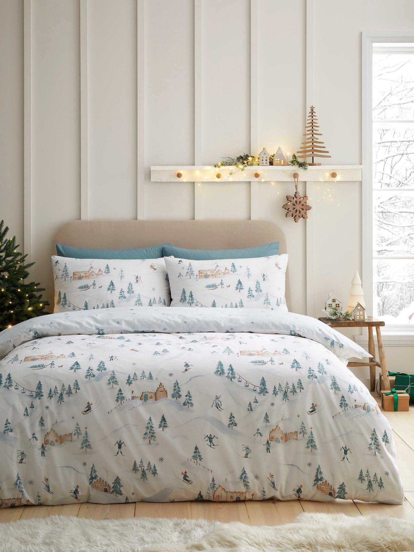 Dreams & Drapes Ski Village Duvet Cover Set In Natural