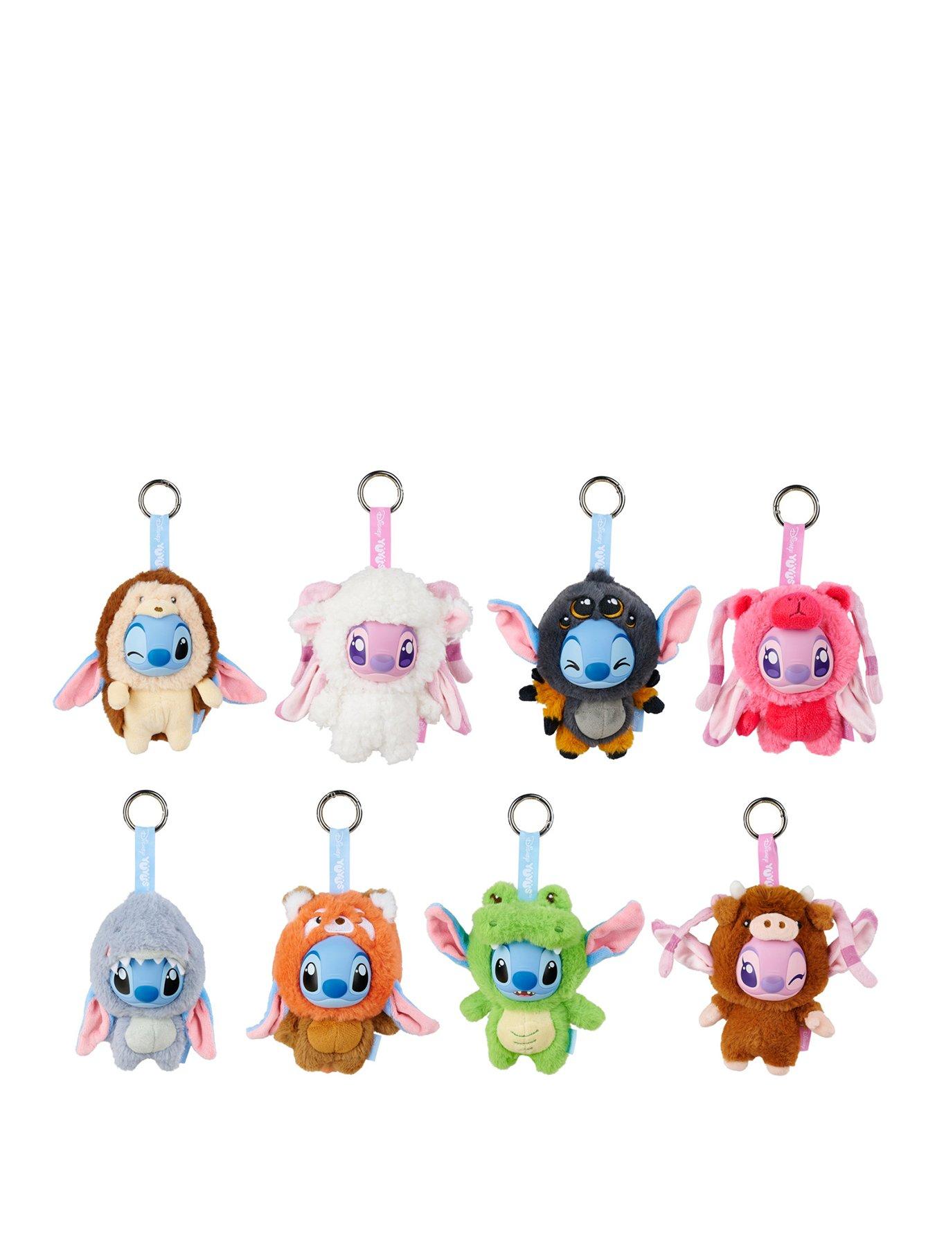 Image 1 of 7 of Disney Stitch YuYu&rsquo;s Series 2 Vinyl Plush Pendant Keyring - Stitch and Angel