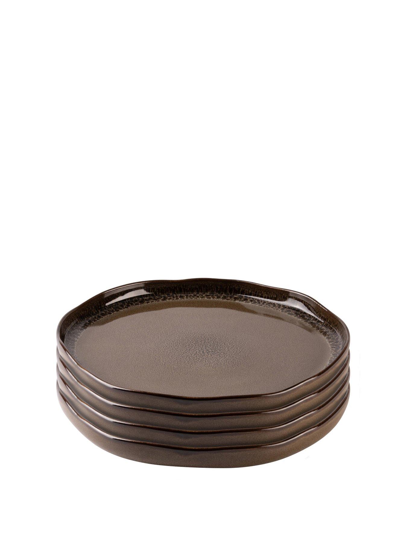 Image 2 of 6 of Made Made Travellers Rest Dinner Plate Brown 4pk