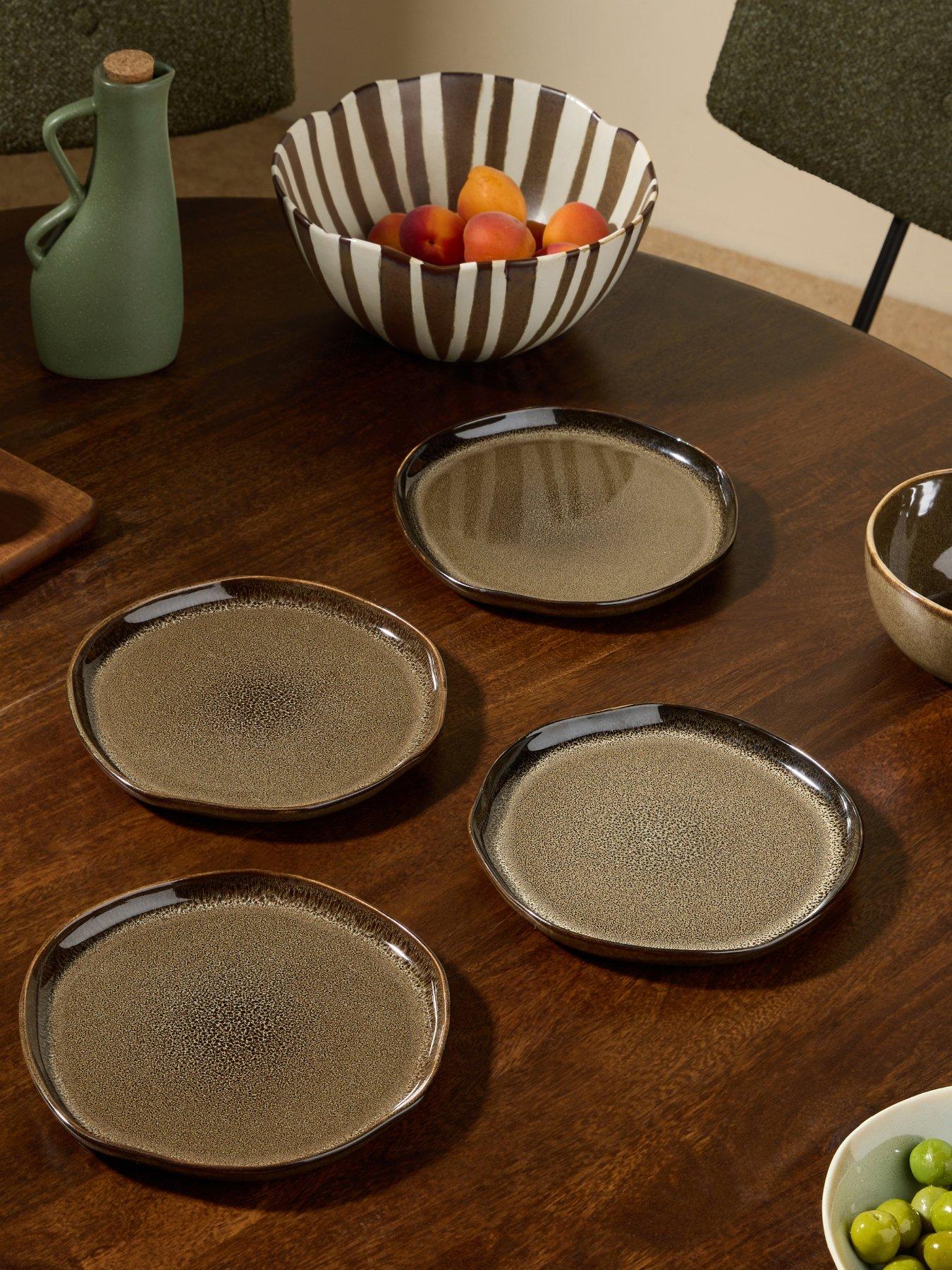 Image 1 of 7 of Made Made Travellers Rest Side Plate Brown 4pk