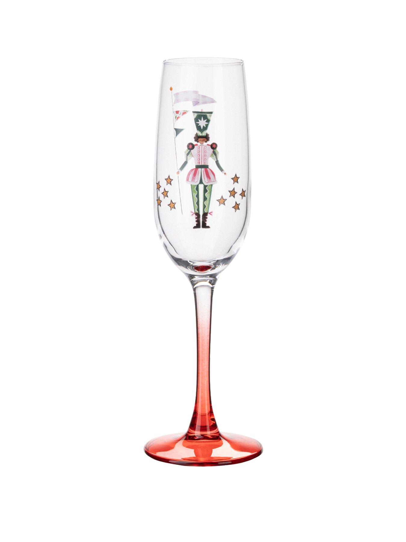 Cath Kidston Nutcracker Set Of 2 Champagne Flutes
