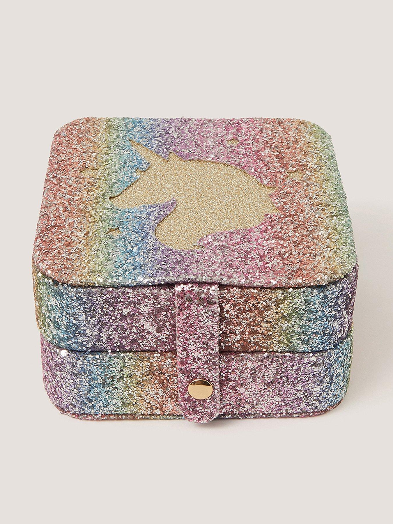 Monsoon Girls Rainbow Unicorn Jewellery Box - Gold