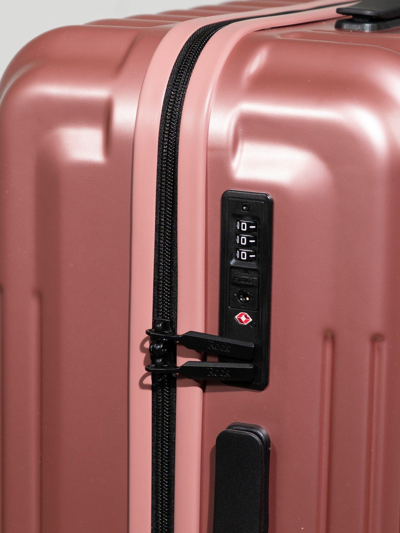 Image 4 of 7 of Rock Luggage Luna Pink 3pc Set Suitcases