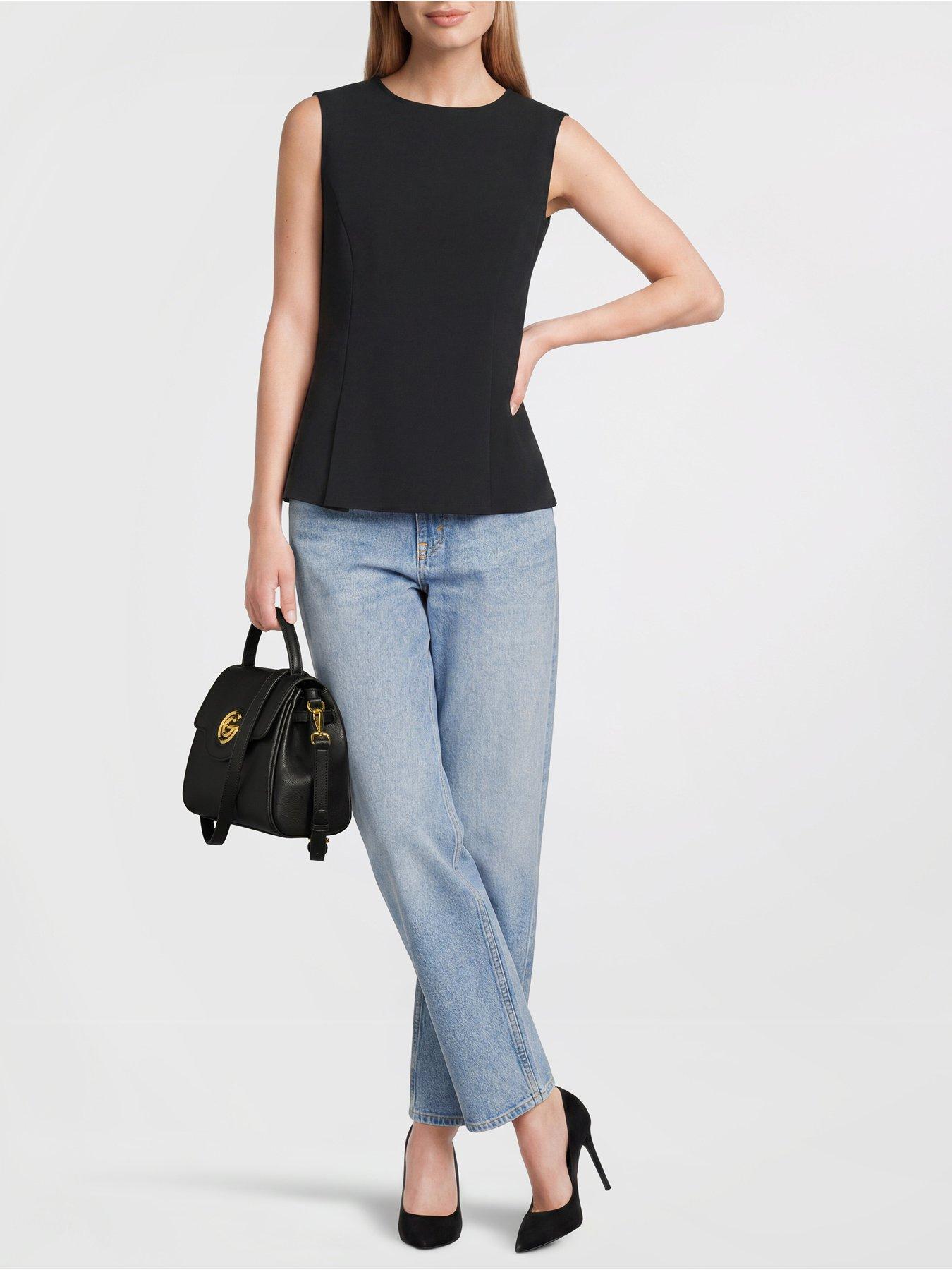 Image 2 of 6 of Gabriella G Designer Gabriella Gucci Vittoria Black Medium Handle Flap Bag