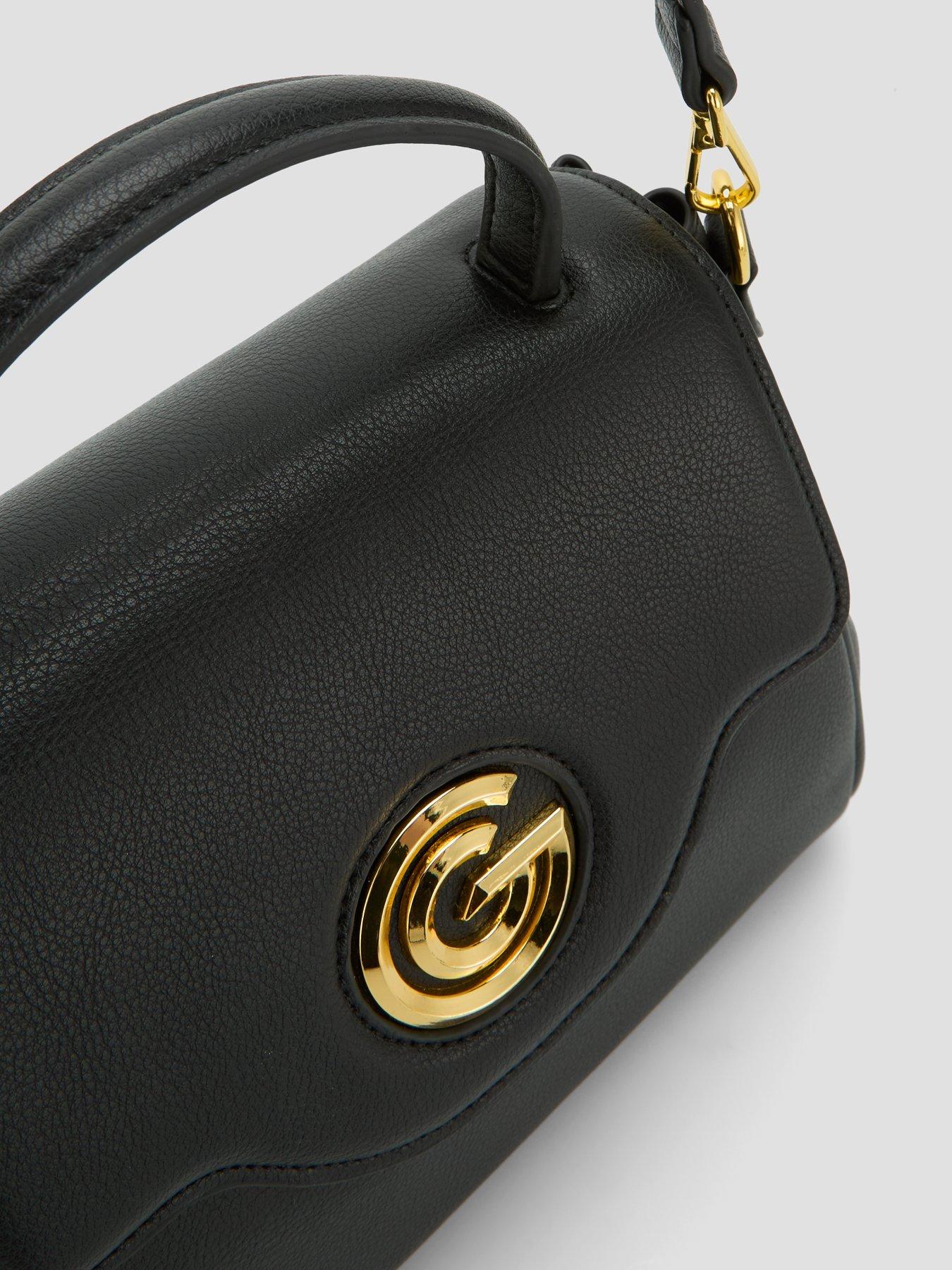 Image 4 of 6 of Gabriella G Designer Gabriella Gucci Vittoria Black Medium Handle Flap Bag