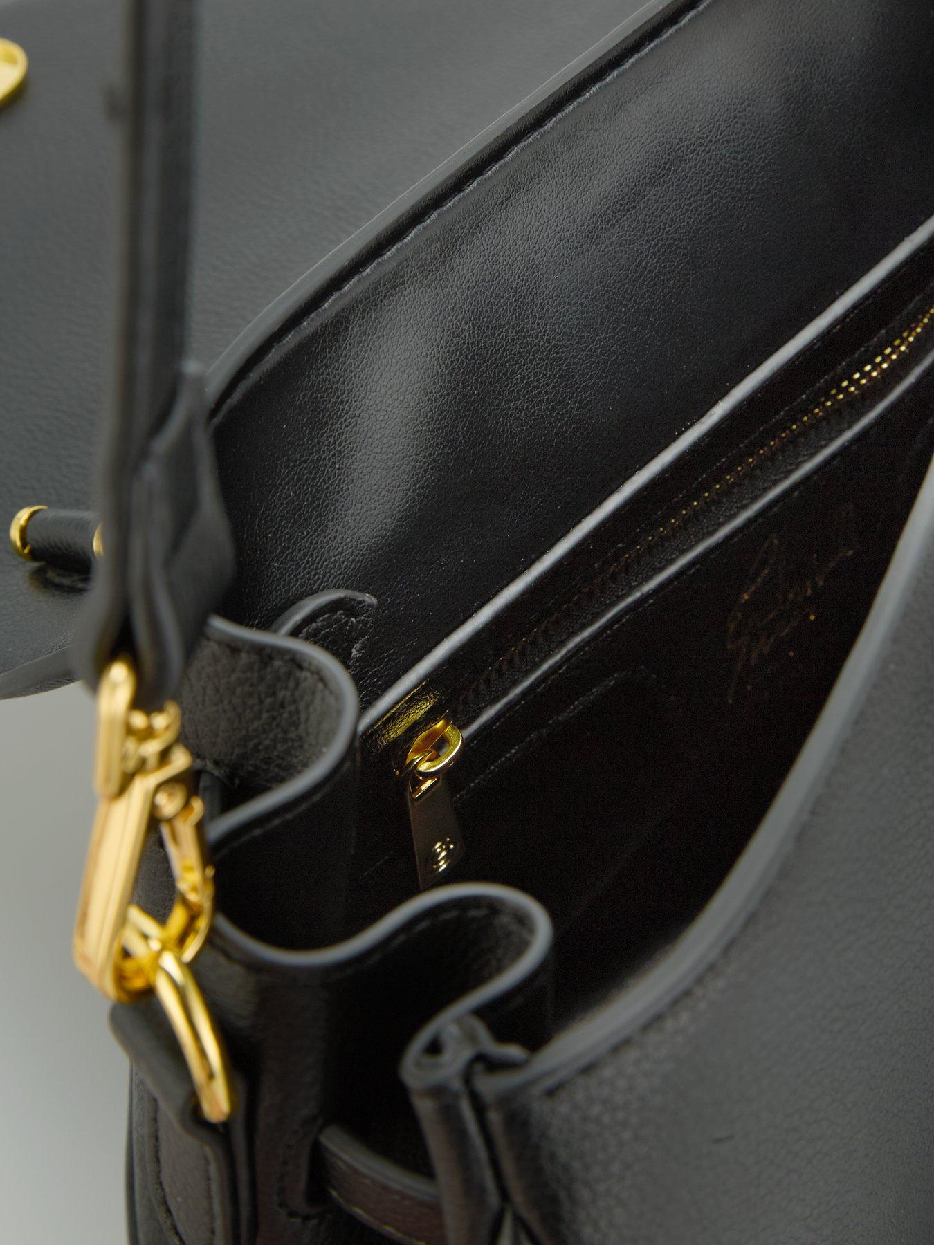 Image 6 of 6 of Gabriella G Designer Gabriella Gucci Vittoria Black Medium Handle Flap Bag