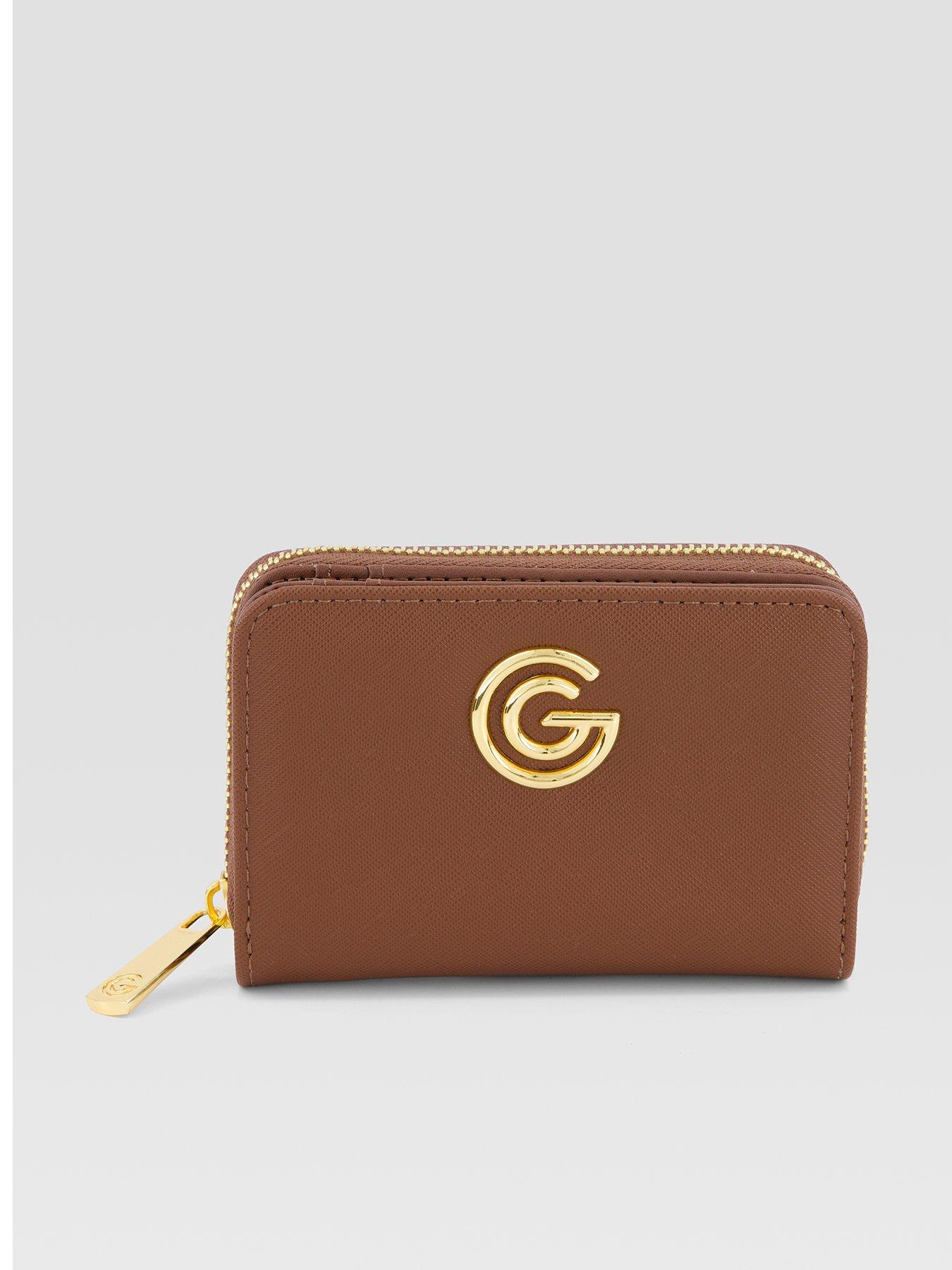 Image 1 of 5 of Gabriella G Designer Gabriella Gucci Chiara Chocolate Small Zip Wallet