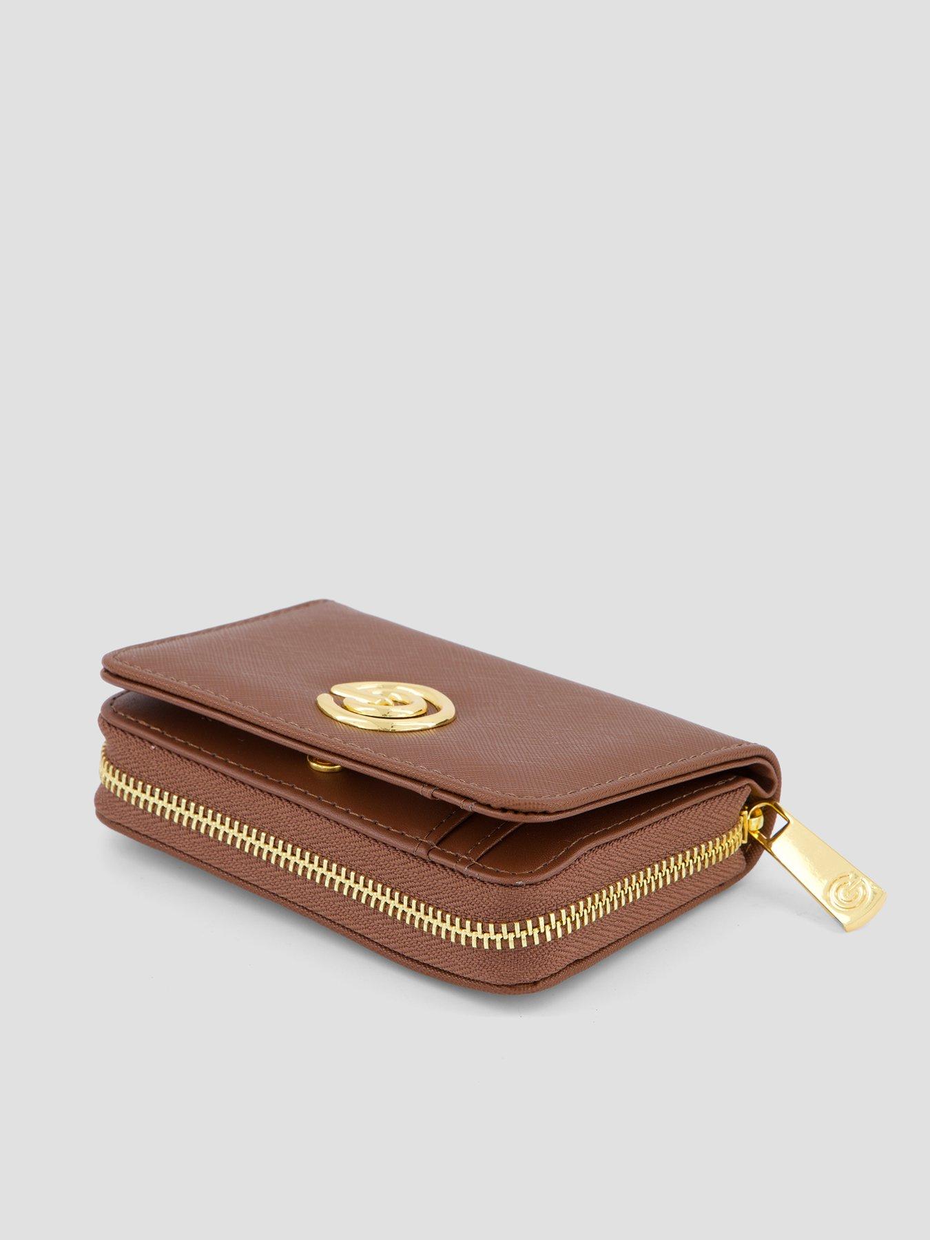 Image 4 of 5 of Gabriella G Designer Gabriella Gucci Chiara Chocolate Small Zip Wallet