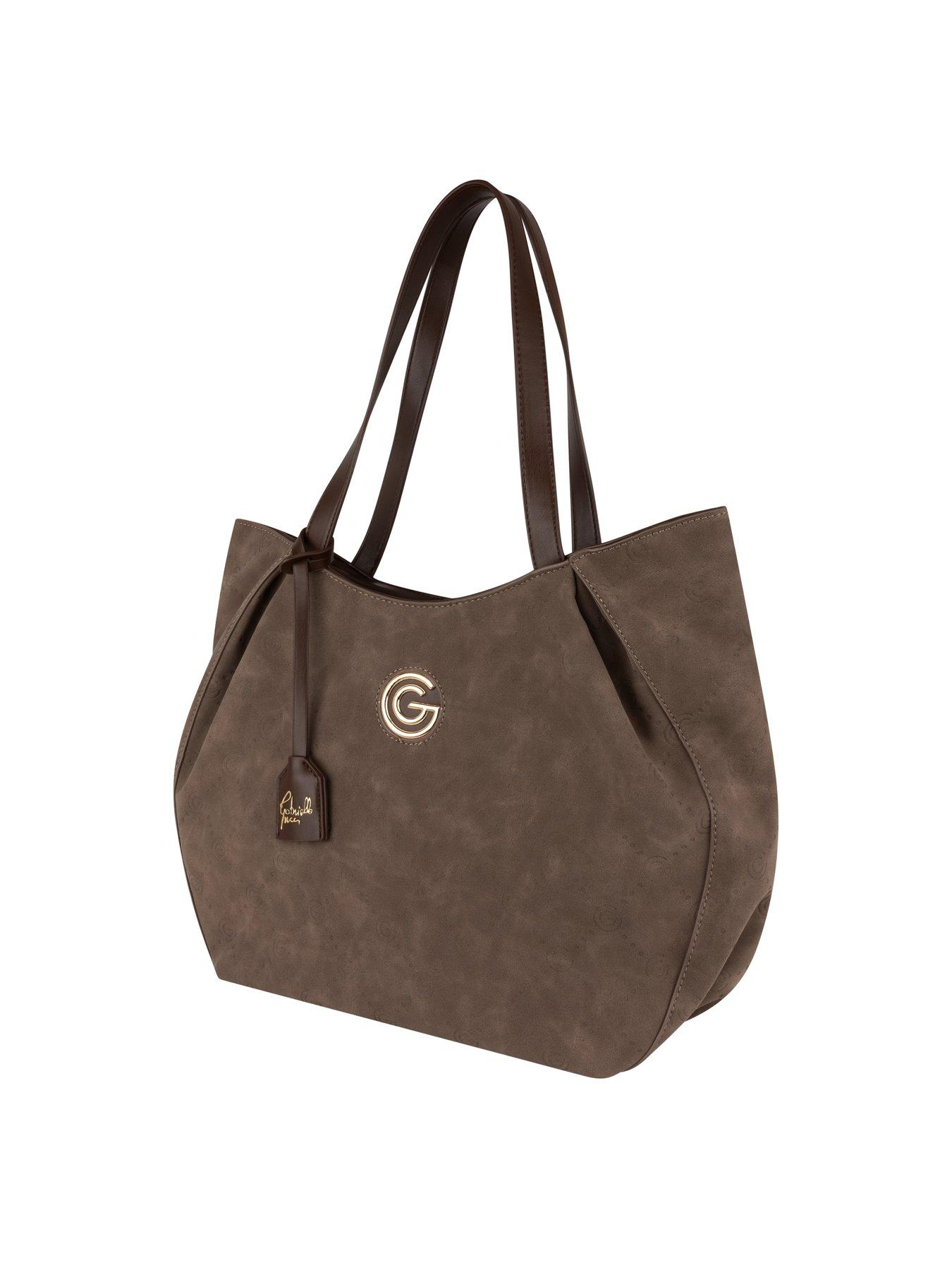 Image 2 of 4 of Gabriella G Designer Gabriella Gucci Womens Elisa Zip Top Shopper Bag - Brown