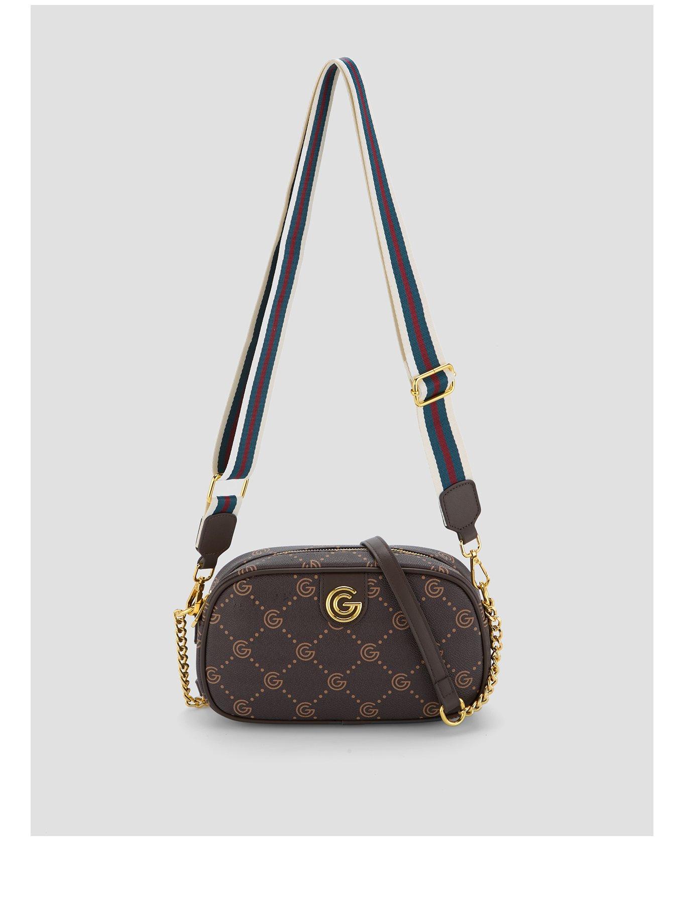 Image 1 of 5 of Gabriella G Designer Gabriella Gucci Valencia Brown Camera Bag