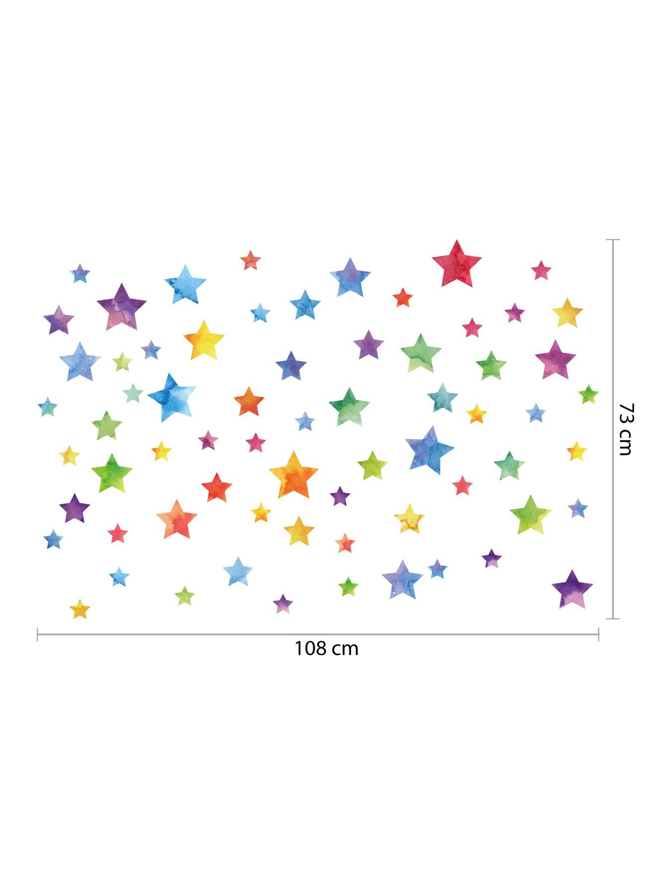 Image 4 of 5 of Walplus Colourful Watercolour Stars Wall Stickers For Kids Nursery Bedroom And Playroom Decor