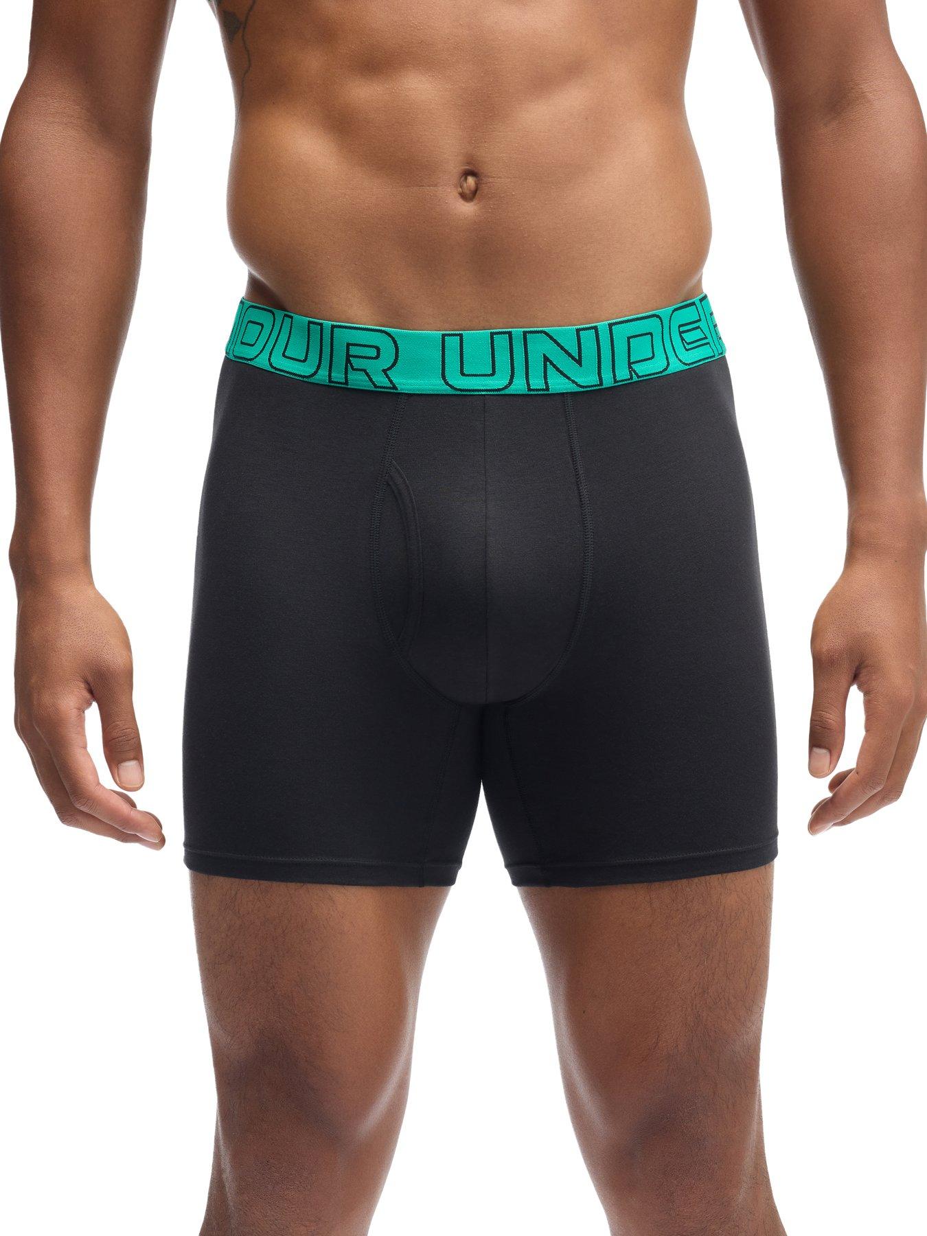 Image 4 of 5 of UNDER ARMOUR Men's Performance Tech 6 Inch Boxer Shorts Three Pack - Black