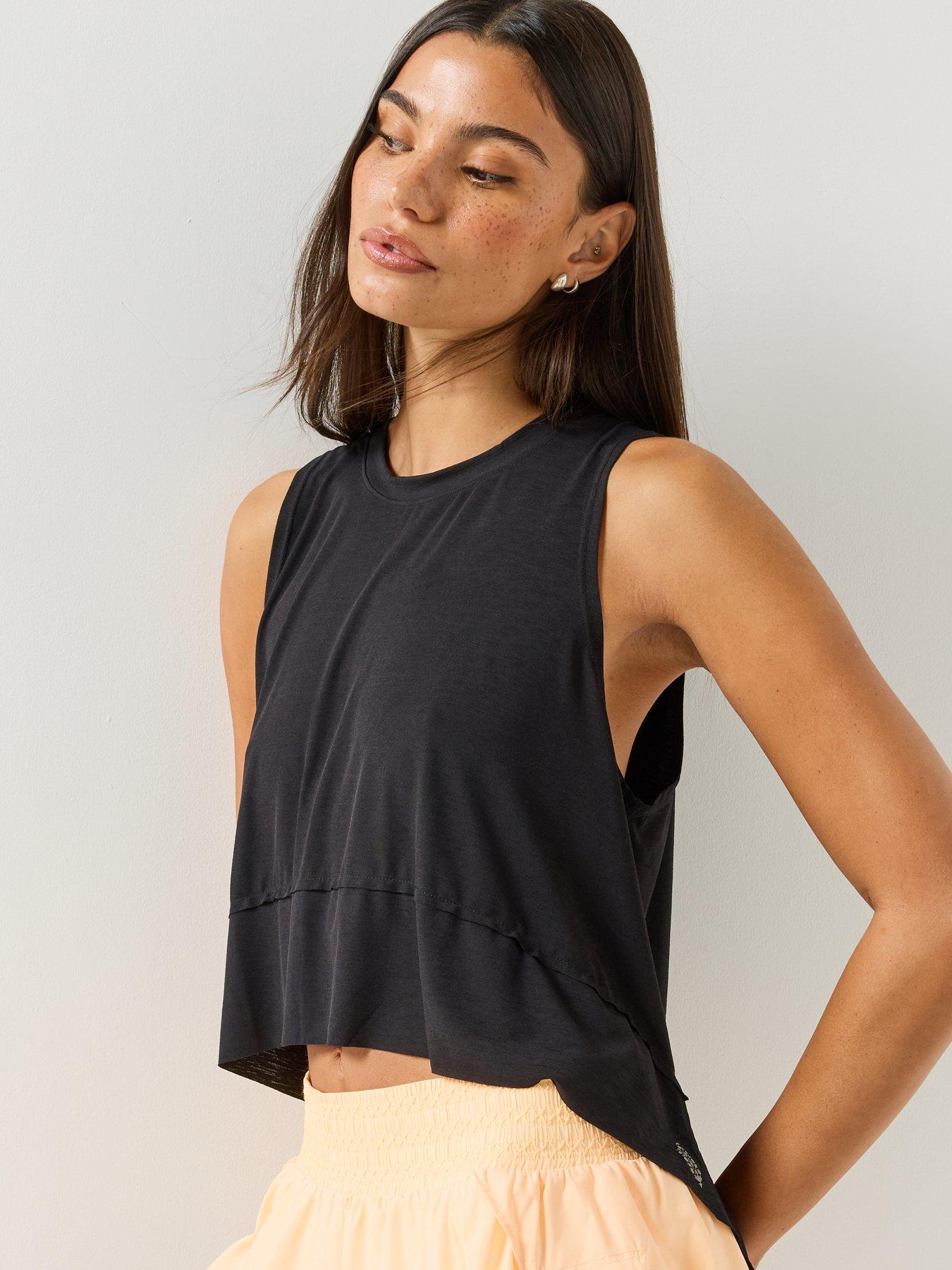 Image 4 of 5 of FP Movement Womens Tempo Stretch Jersey Cropped Tank Top - Black