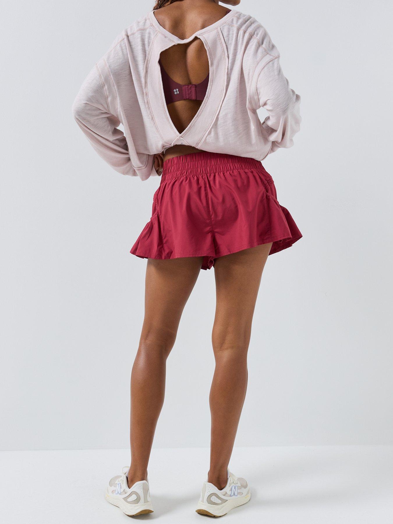 Image 2 of 6 of FP Movement Womens Training Get Your Flirt On Short - Red