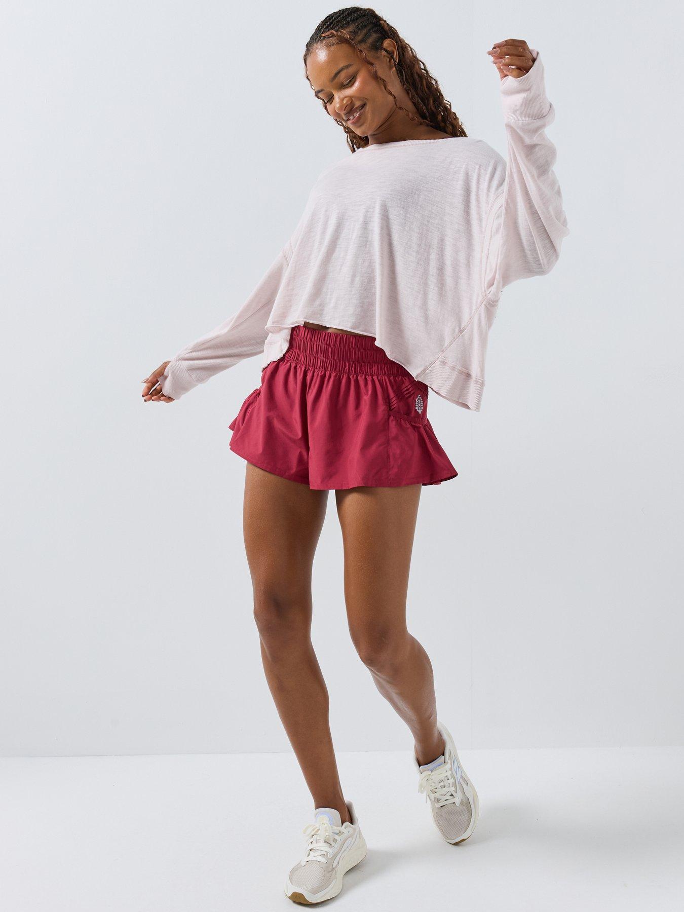 Image 3 of 6 of FP Movement Womens Training Get Your Flirt On Short - Red