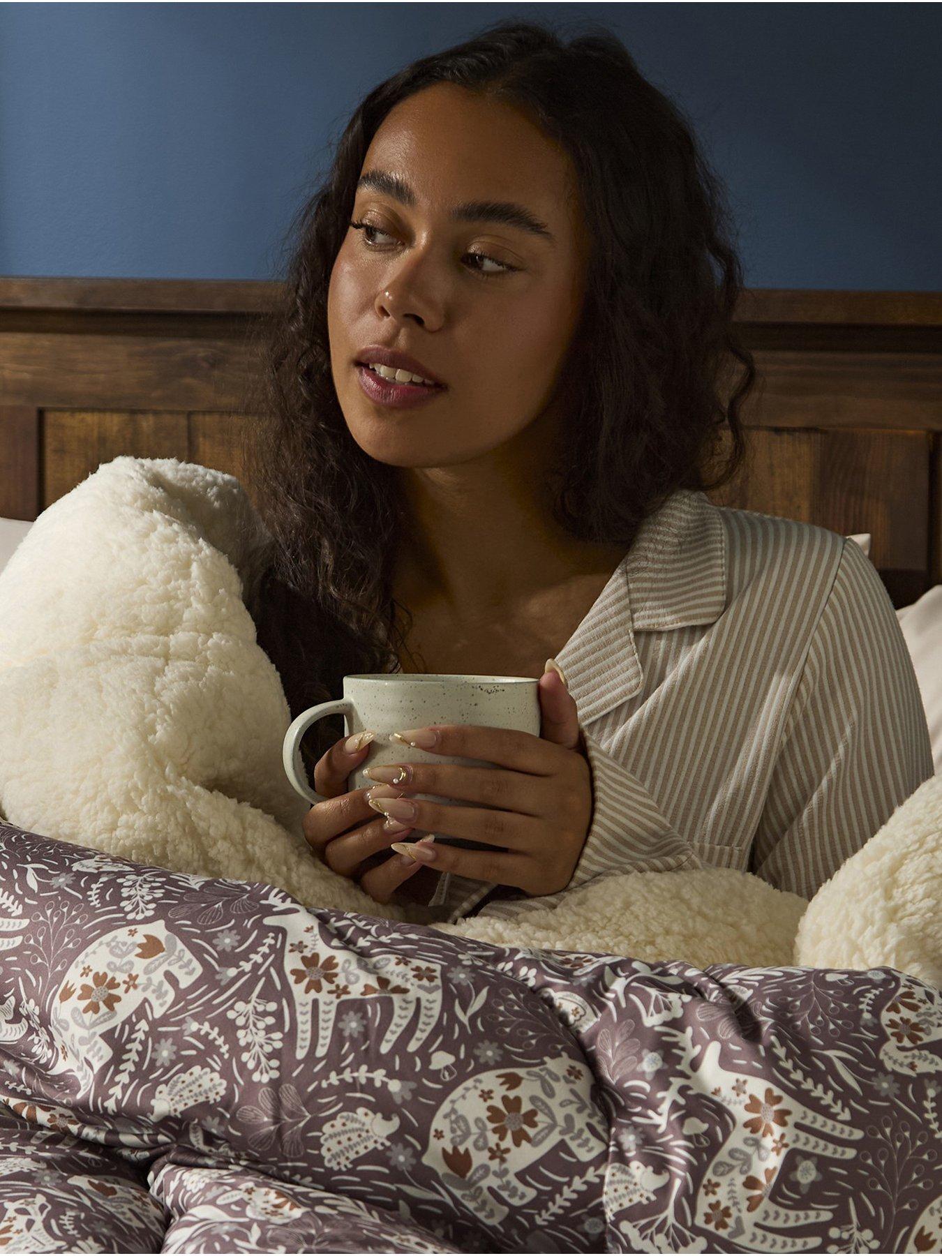 Image 3 of 4 of Night Lark Woodland Creatures 9 Tog Cosy Throw - Mocha