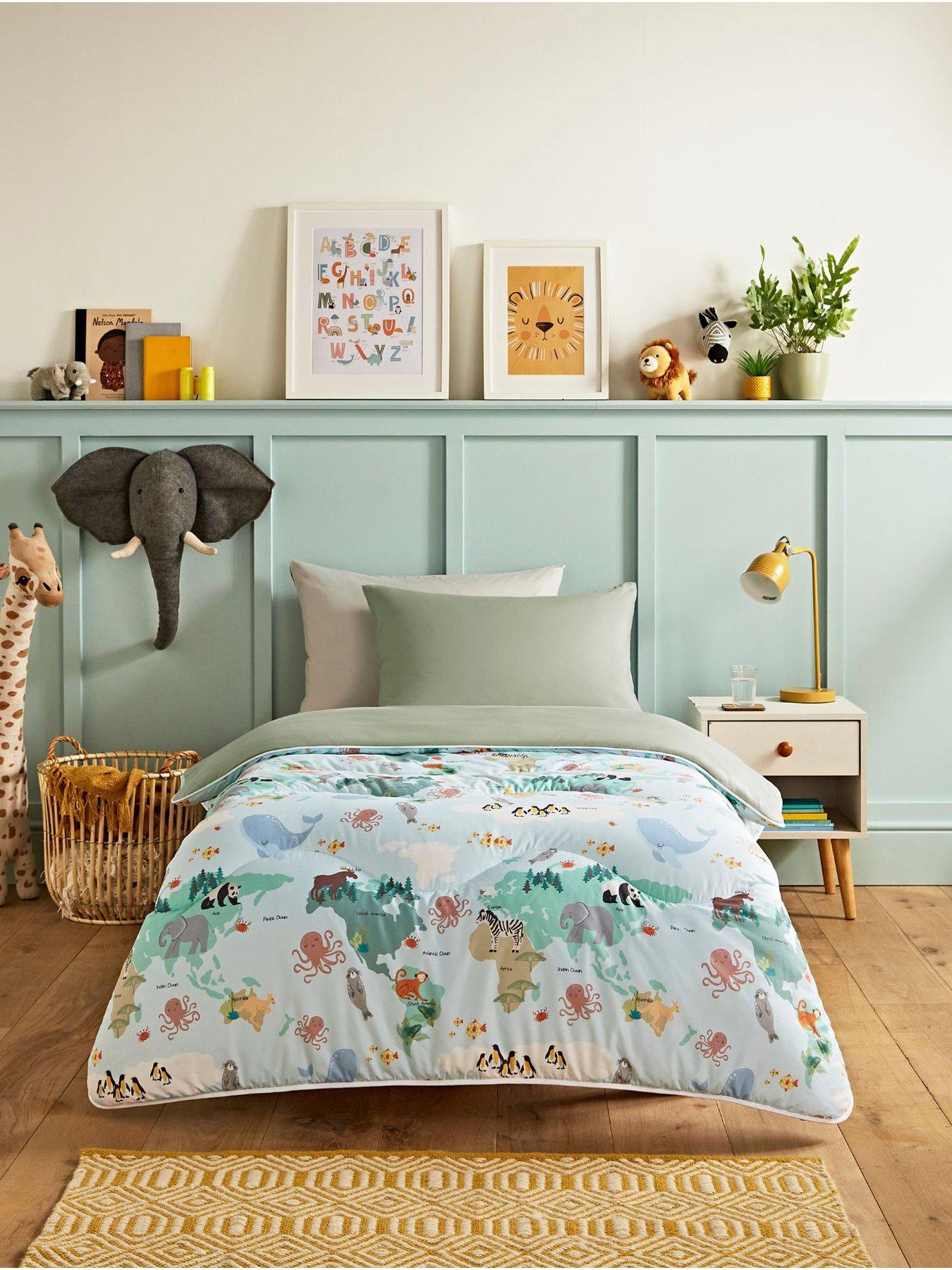 Night Lark Children's Coverless Duvet 4.5 Tog - Animal Atlas, Single | Advanced Smartfil® Fibre, Machine Washable, Hypoallergenic, Coverless Duvet Single Bed Size & Pillowcase Set - Image 6