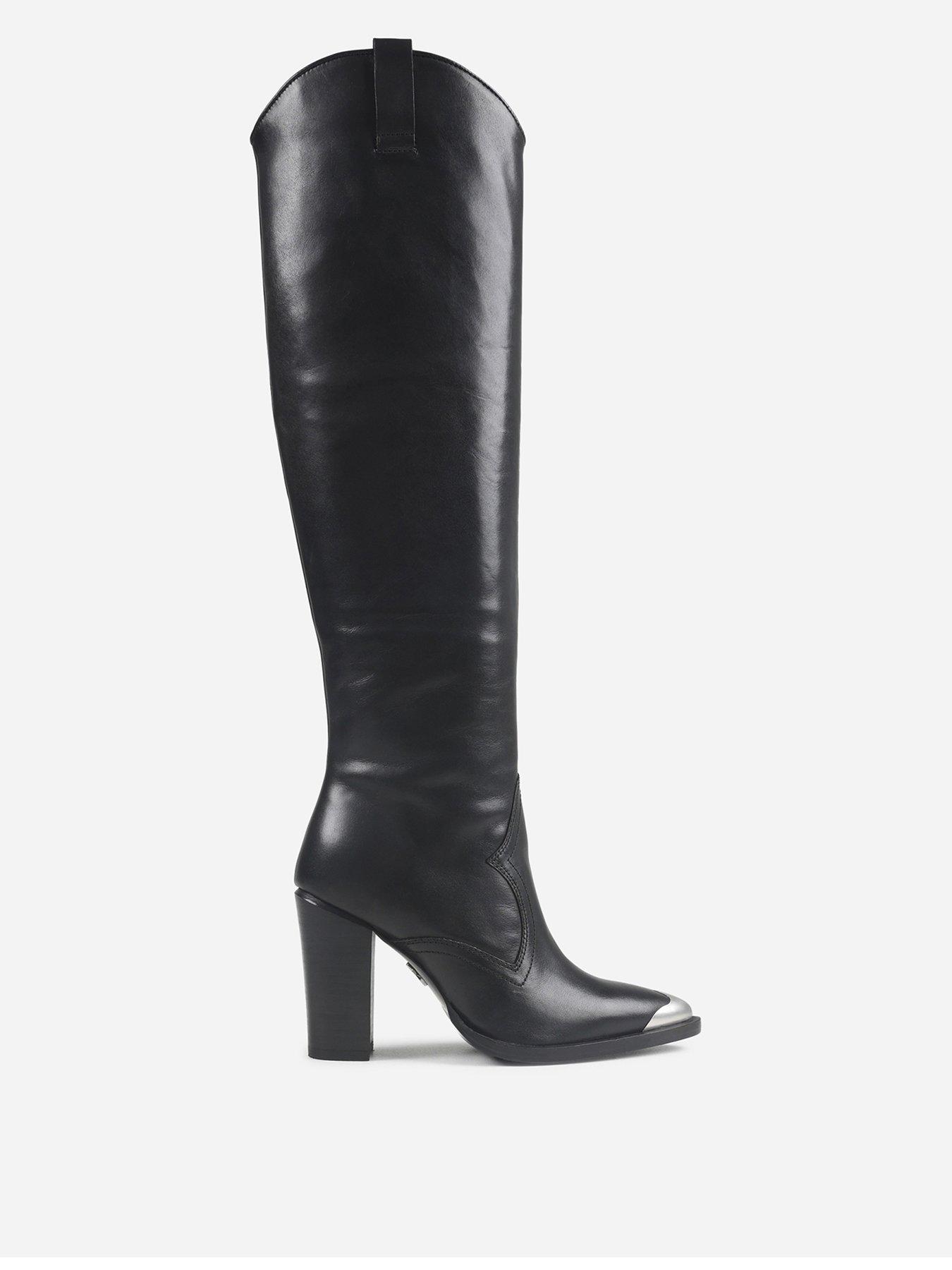Bronx New-Americana Western Knee High Boots - Black