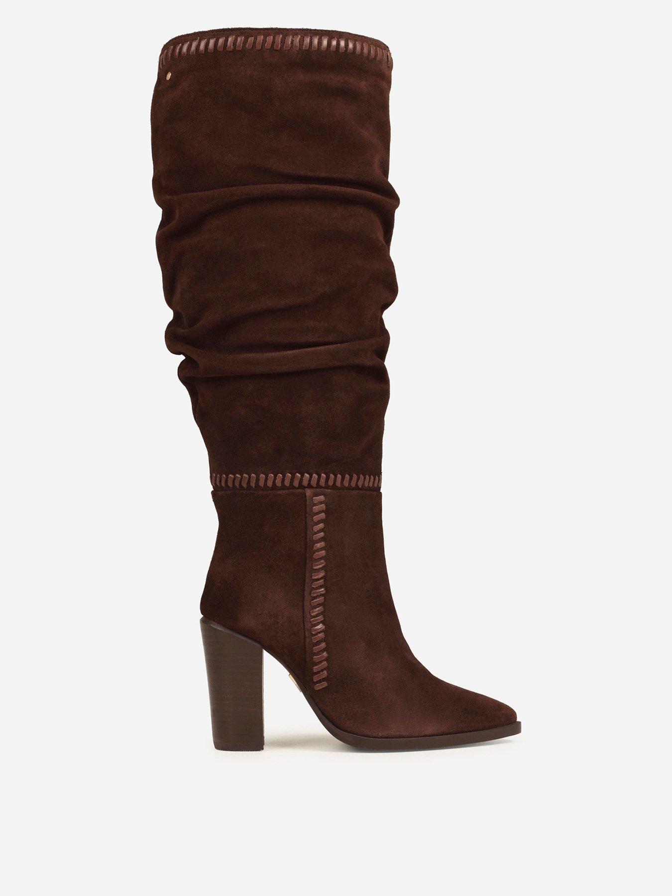 Image 1 of 7 of Bronx Americana Metal Toe Detail Block Heel Ankle Boot - Black