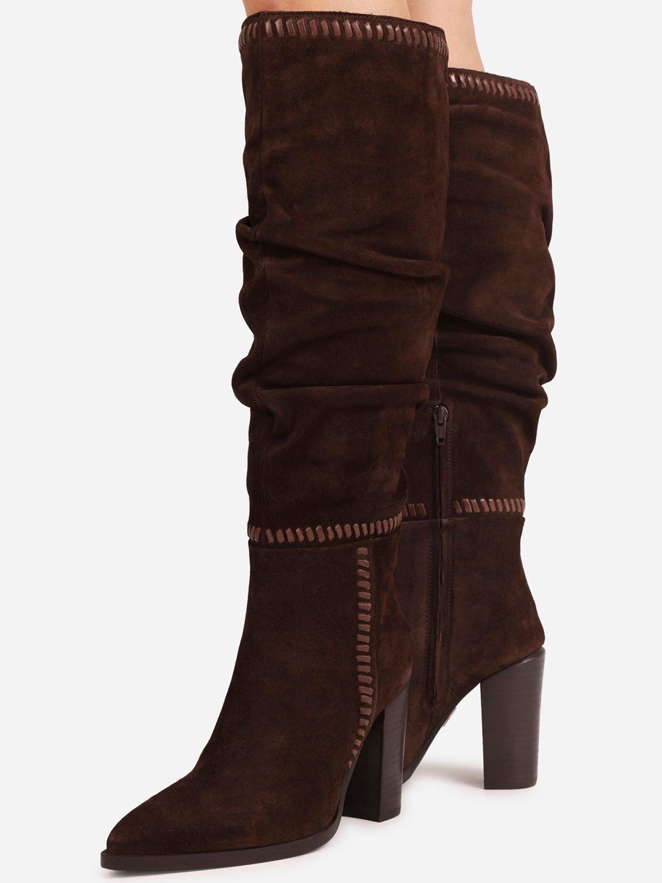 Image 6 of 7 of Bronx Americana Metal Toe Detail Block Heel Ankle Boot - Black