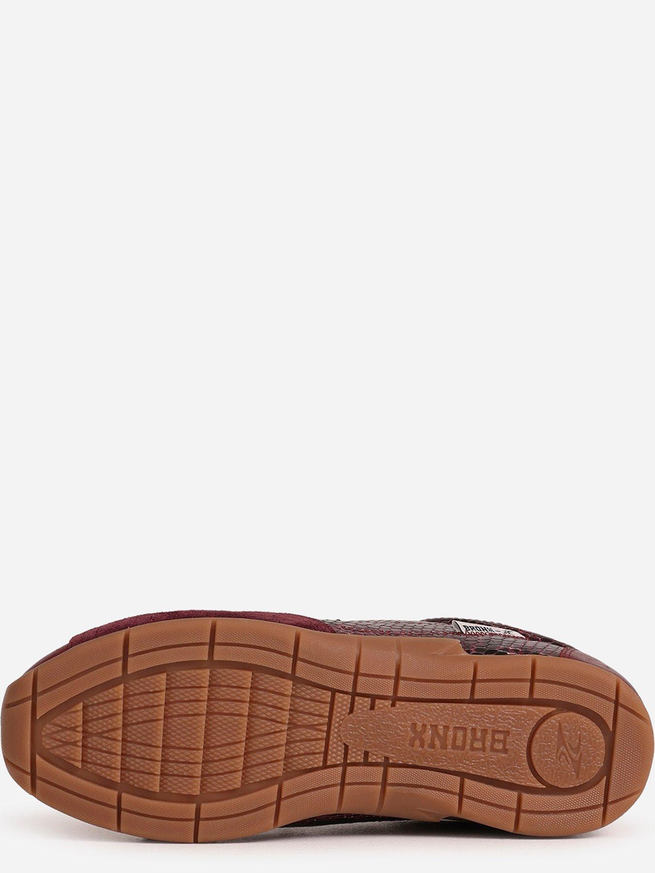 Image 5 of 7 of Bronx Myr-aa Snake Print Trainer - Burgrundy
