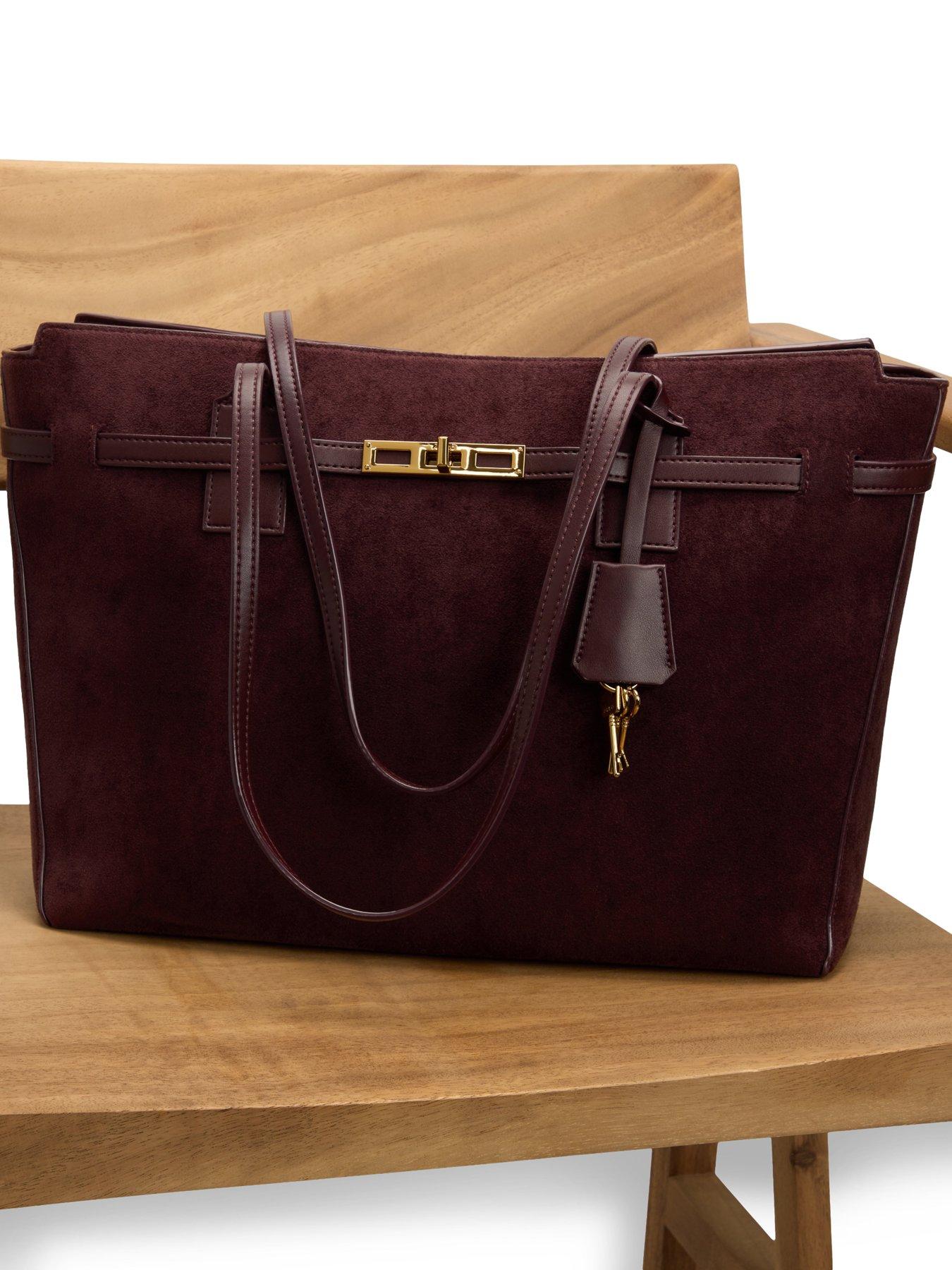 Image 2 of 4 of Aldo Womens Katillax Turn-Lock Structured Tote Bag - Red