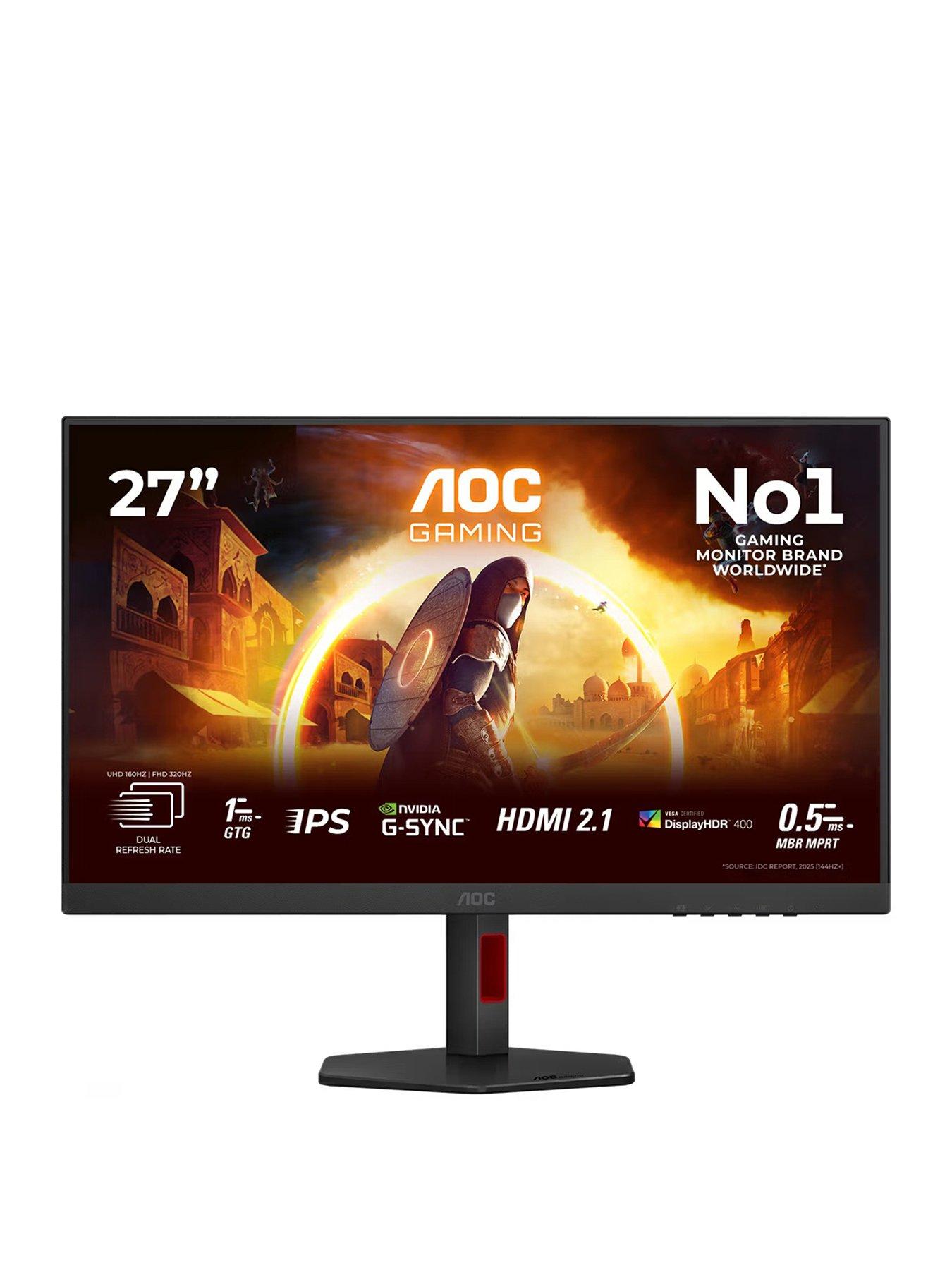 AOC U27G4R 27in Widescreen IPS WLED Multimedia Gaming Monitor - Black