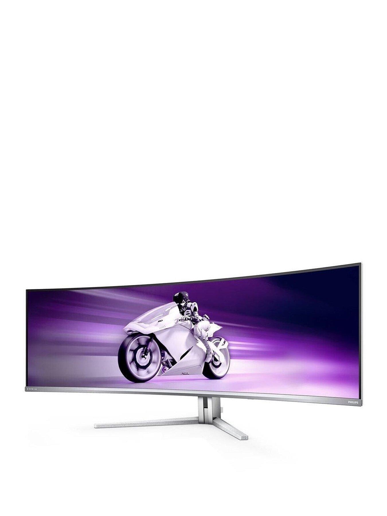 Philips Evnia 8000 49M2C8900L/00 48.9in Widescreen QD OLED Multimedia Curved Gaming Monitor - White