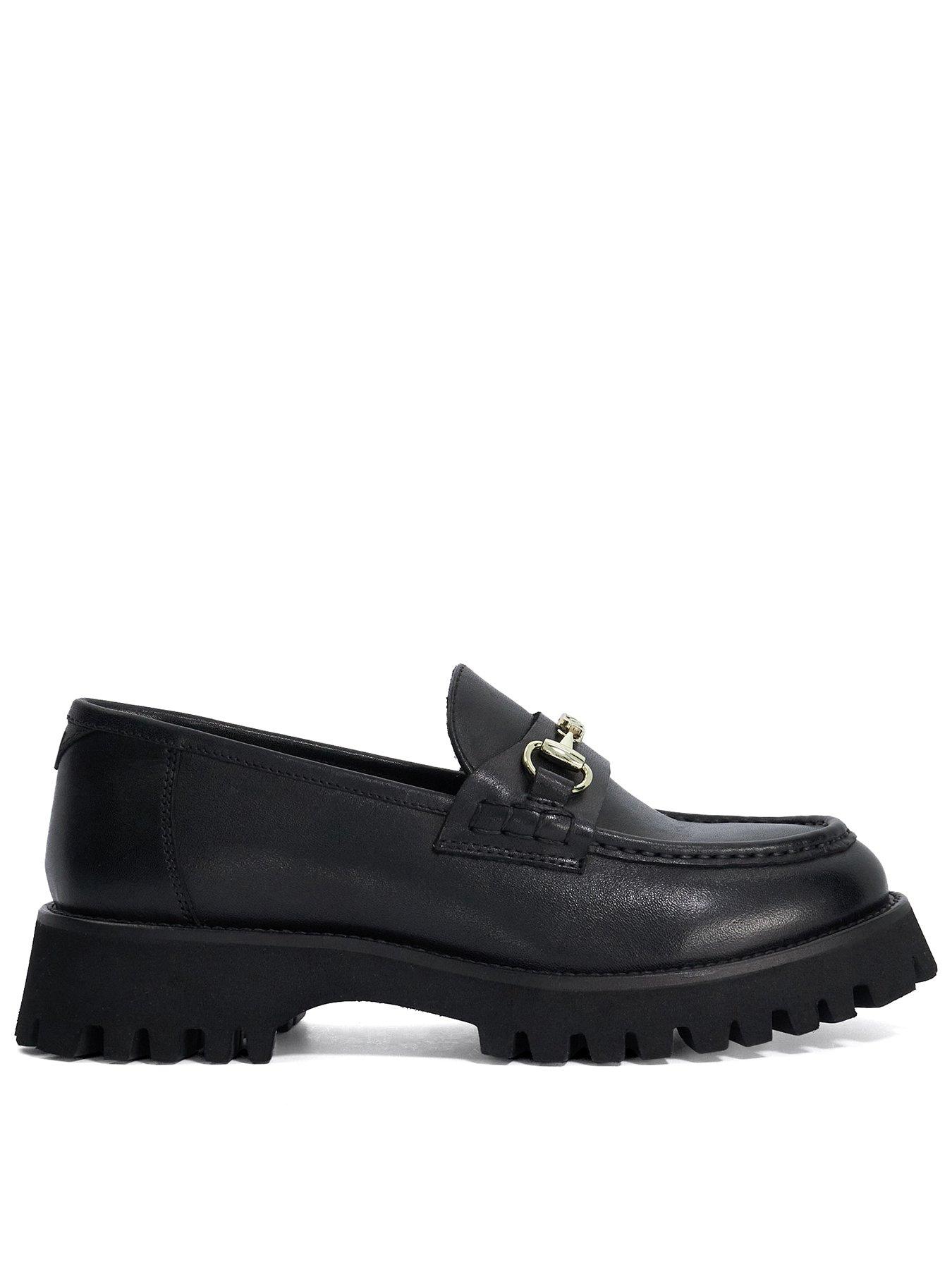 Image 1 of 6 of Dune London Wide Fit Grissini Chunky Loafer - Black
