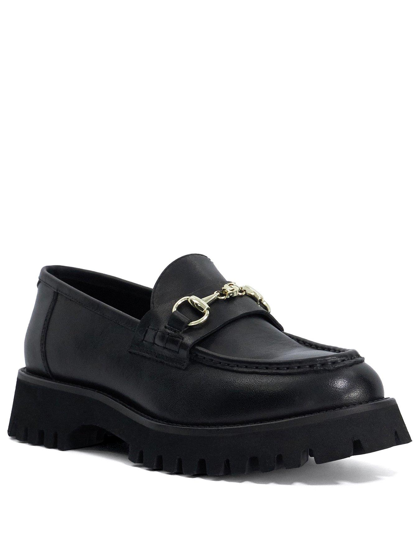 Image 2 of 6 of Dune London Wide Fit Grissini Chunky Loafer - Black
