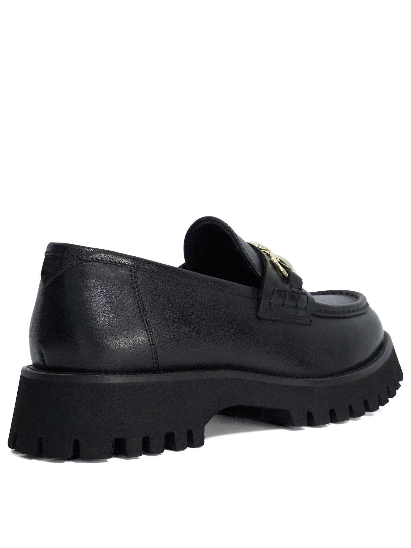 Image 3 of 6 of Dune London Wide Fit Grissini Chunky Loafer - Black