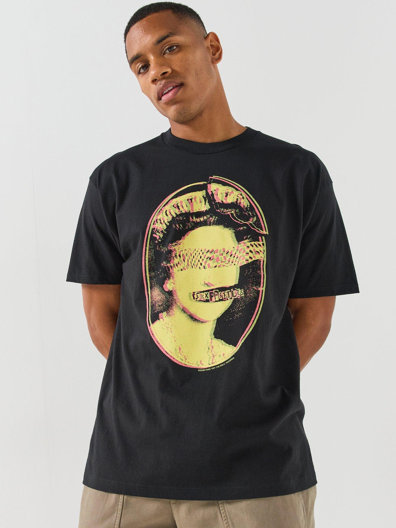 Image 1 of 5 of Vans Mens Sex Pistols Graphic Cotton Crew Neck T-Shirt - Black
