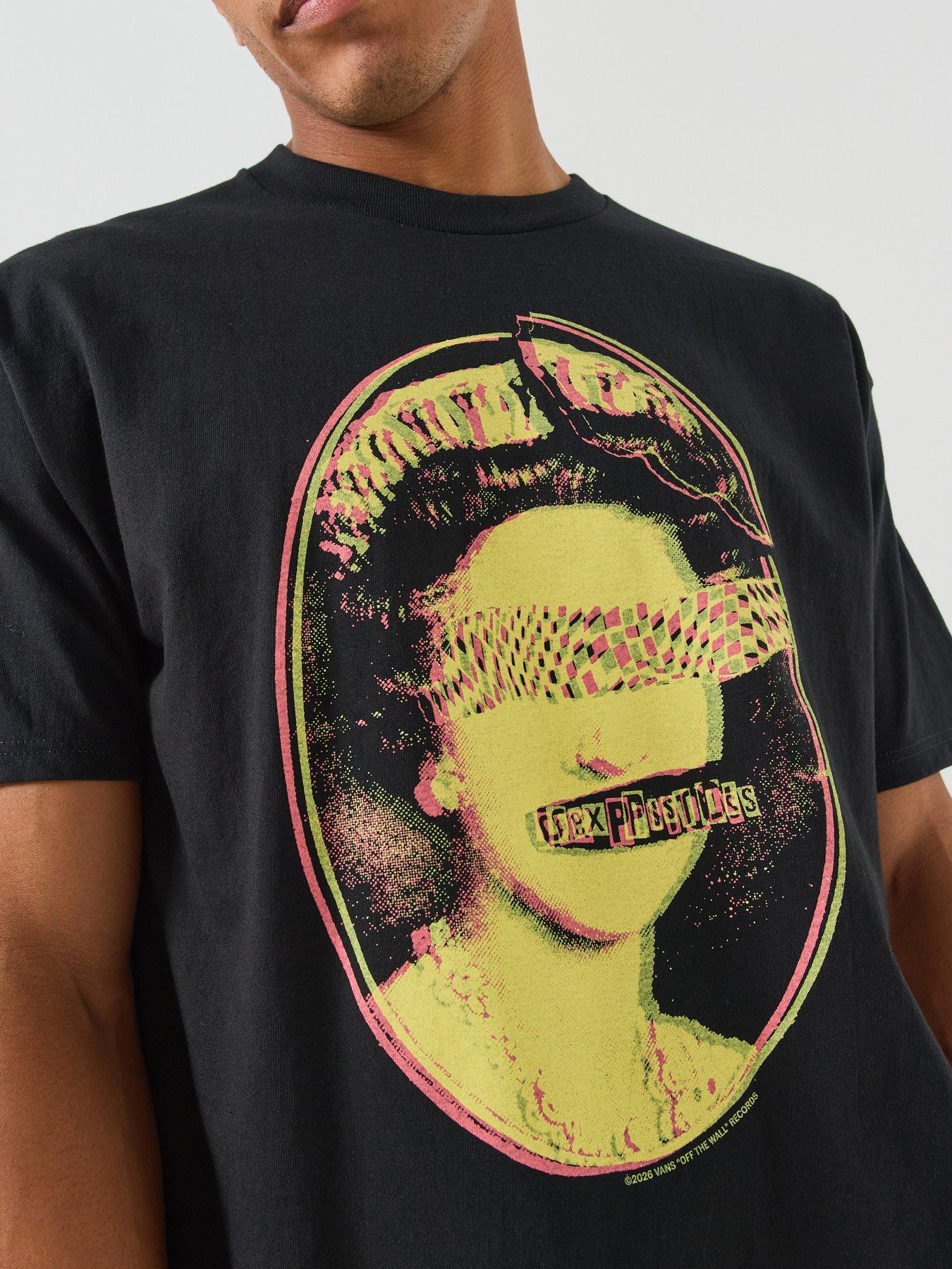 Image 5 of 5 of Vans Mens Sex Pistols Graphic Cotton Crew Neck T-Shirt - Black