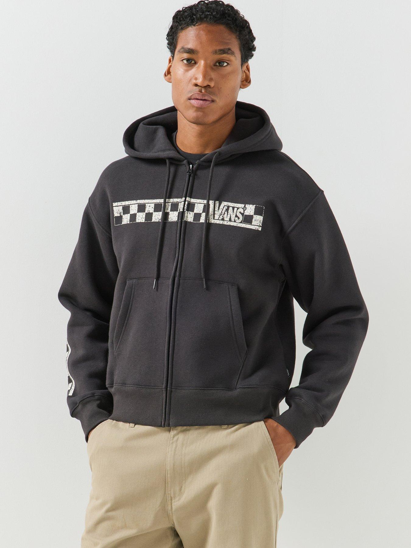 Image 1 of 6 of Vans Mens Vans Racing Full Zip Hoodie - Black