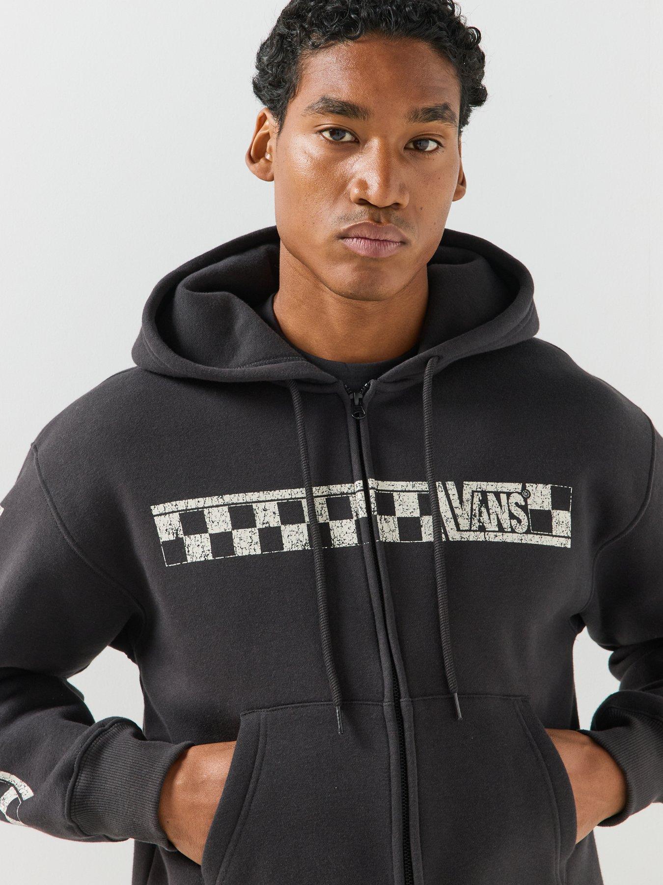 Image 4 of 6 of Vans Mens Vans Racing Full Zip Hoodie - Black