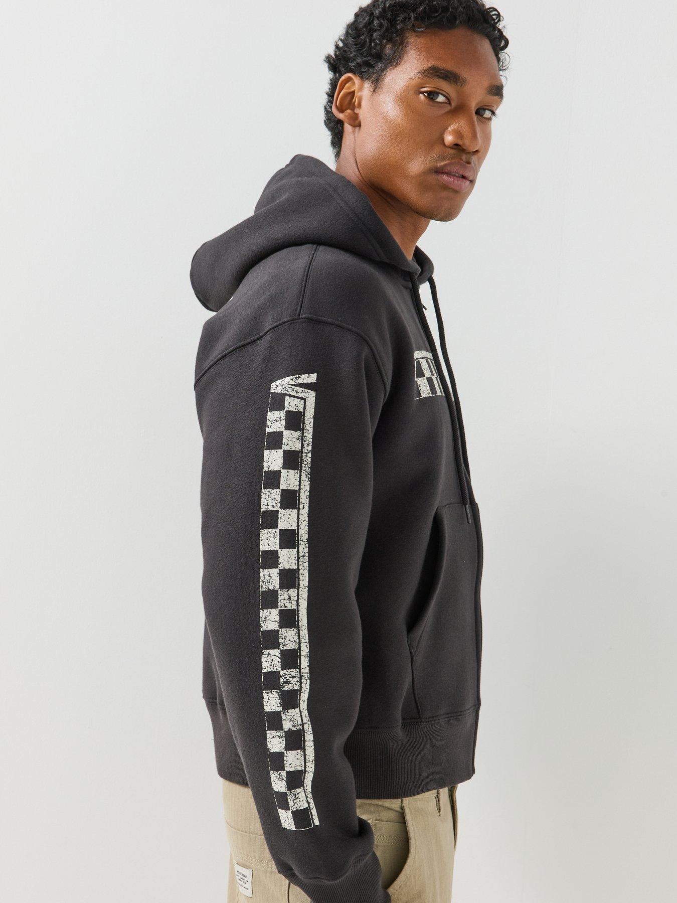 Image 5 of 6 of Vans Mens Vans Racing Full Zip Hoodie - Black
