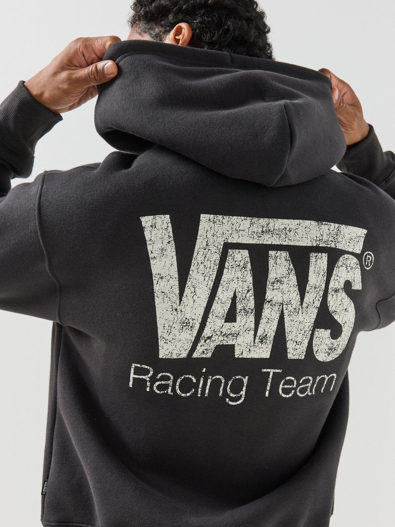 Image 6 of 6 of Vans Mens Vans Racing Full Zip Hoodie - Black