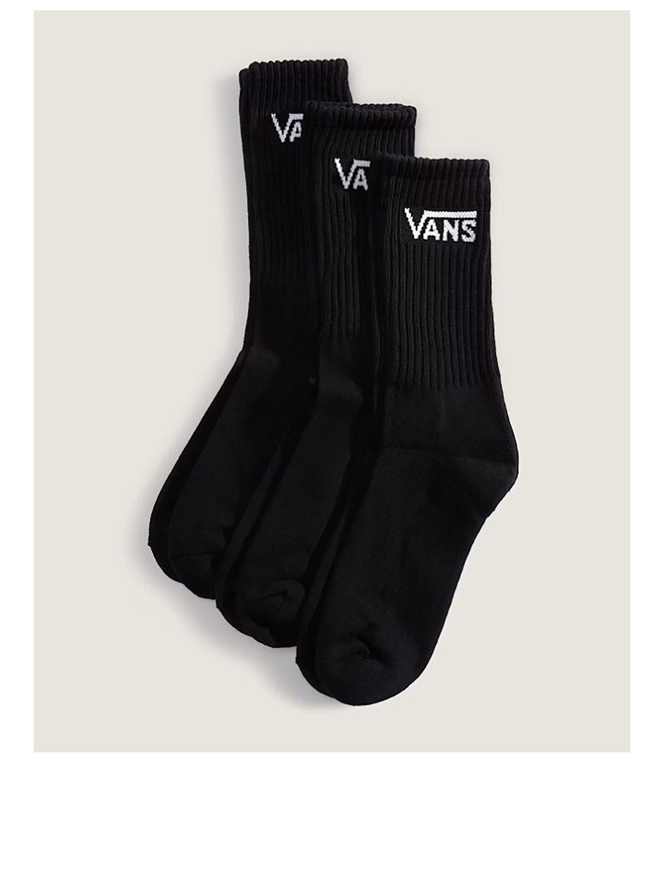 Image 1 of 2 of Vans Mens Classic Ribbed Cushioned Crew Socks - Black