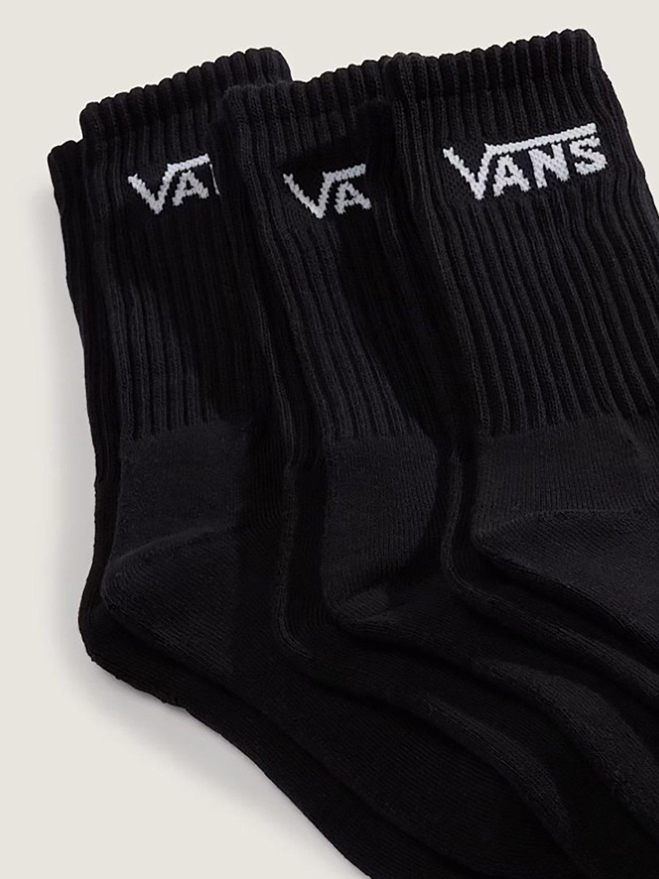Image 2 of 2 of Vans Mens Classic Ribbed Cushioned Crew Socks - Black